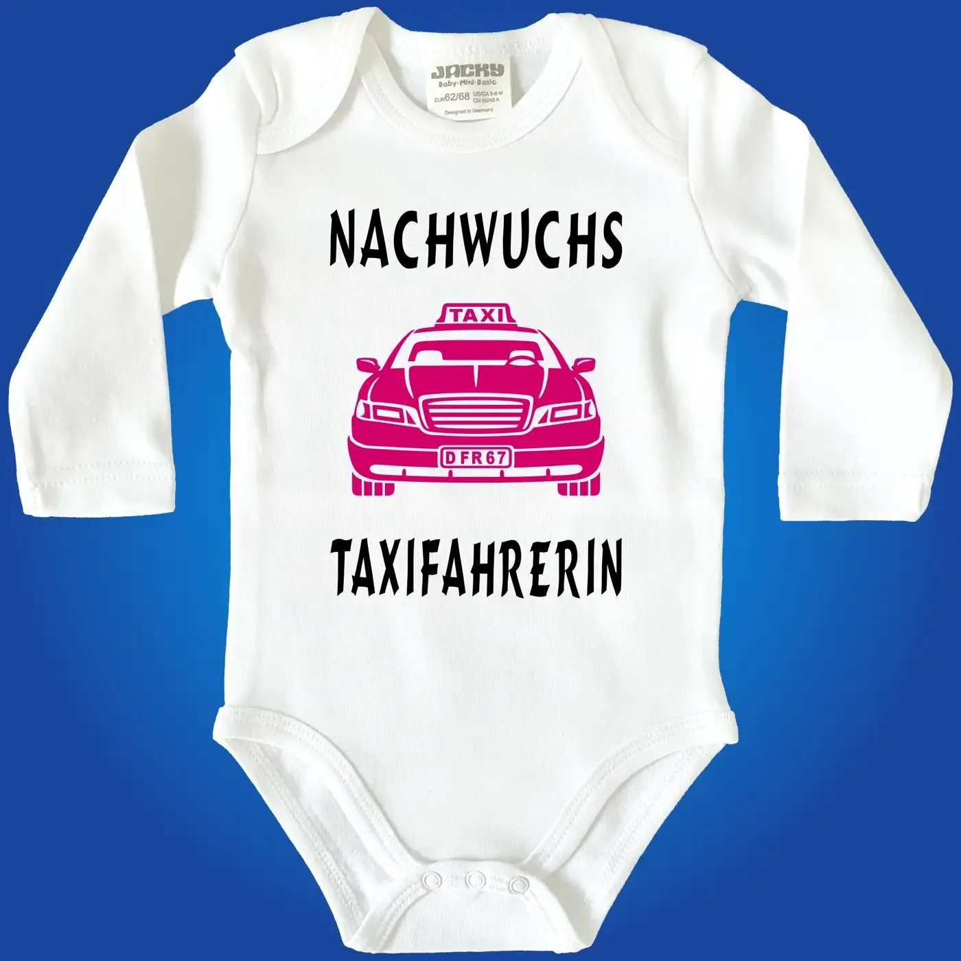 Babybody mit Taxi‑Symbol und witzigem Look