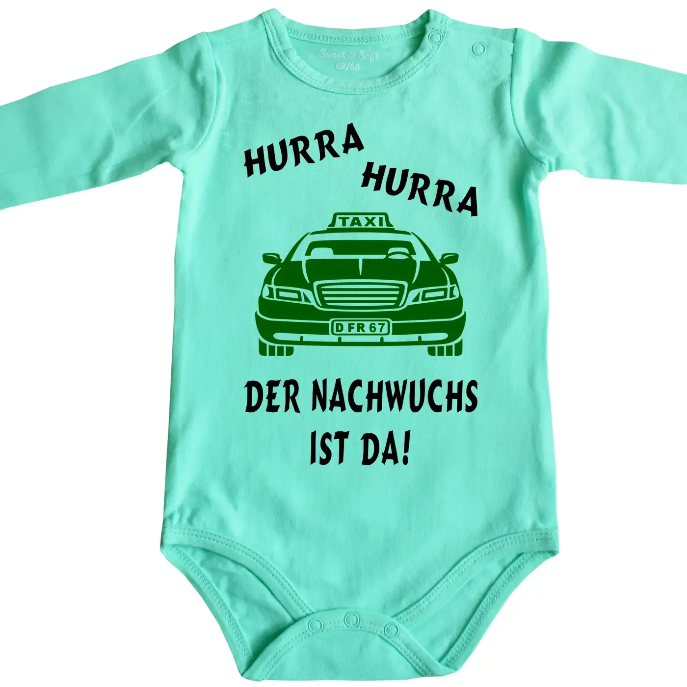 Witziger Babybody mit Taxi‑Aufdruck
