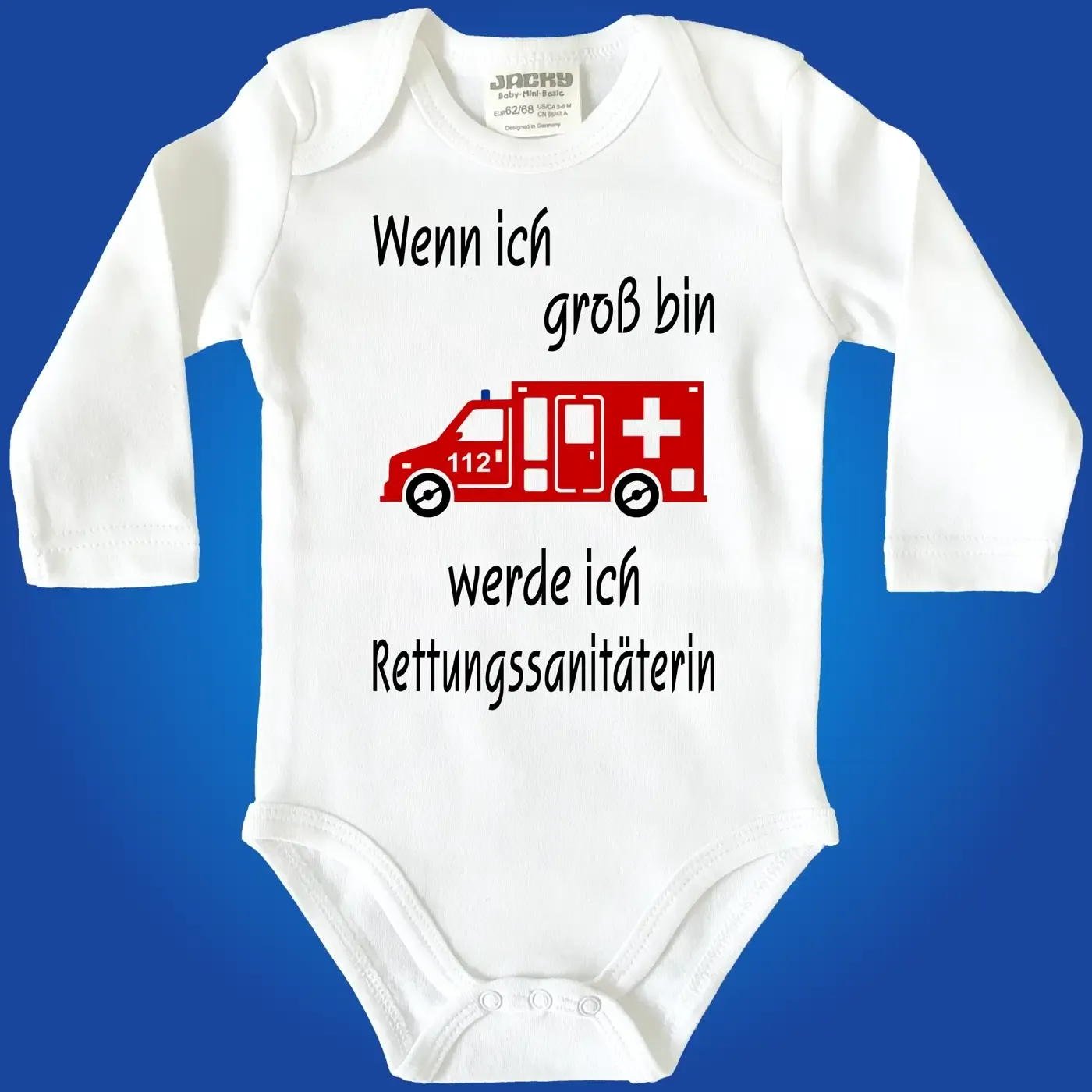 Baby‑Body mit Berufswunsch Krankenpflegerin