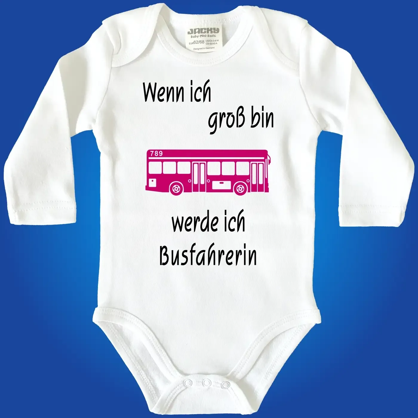Babybody mit Berufswunsch LKW‑Fahrerin