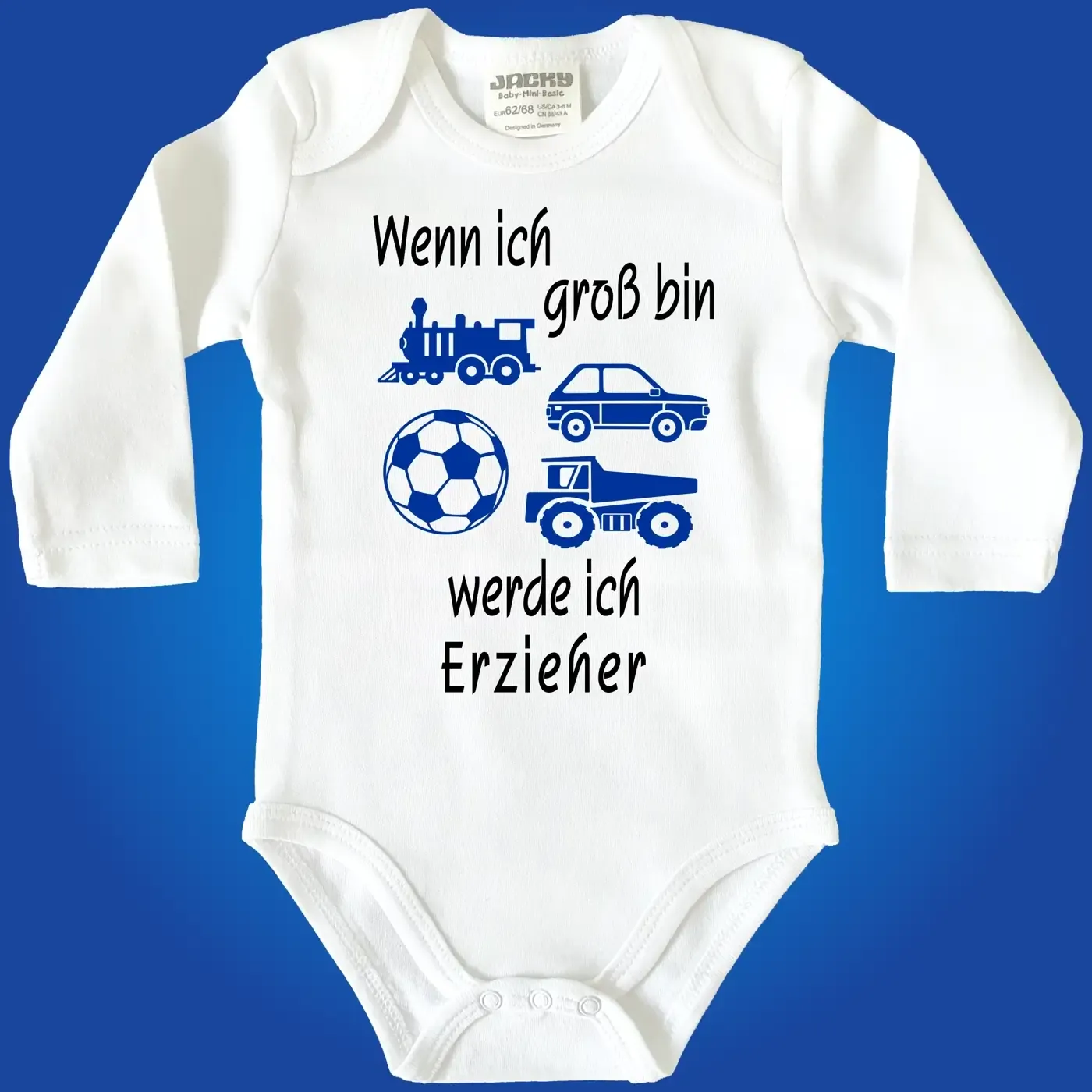 Baby‑Body mit Berufswunsch Zugführerin