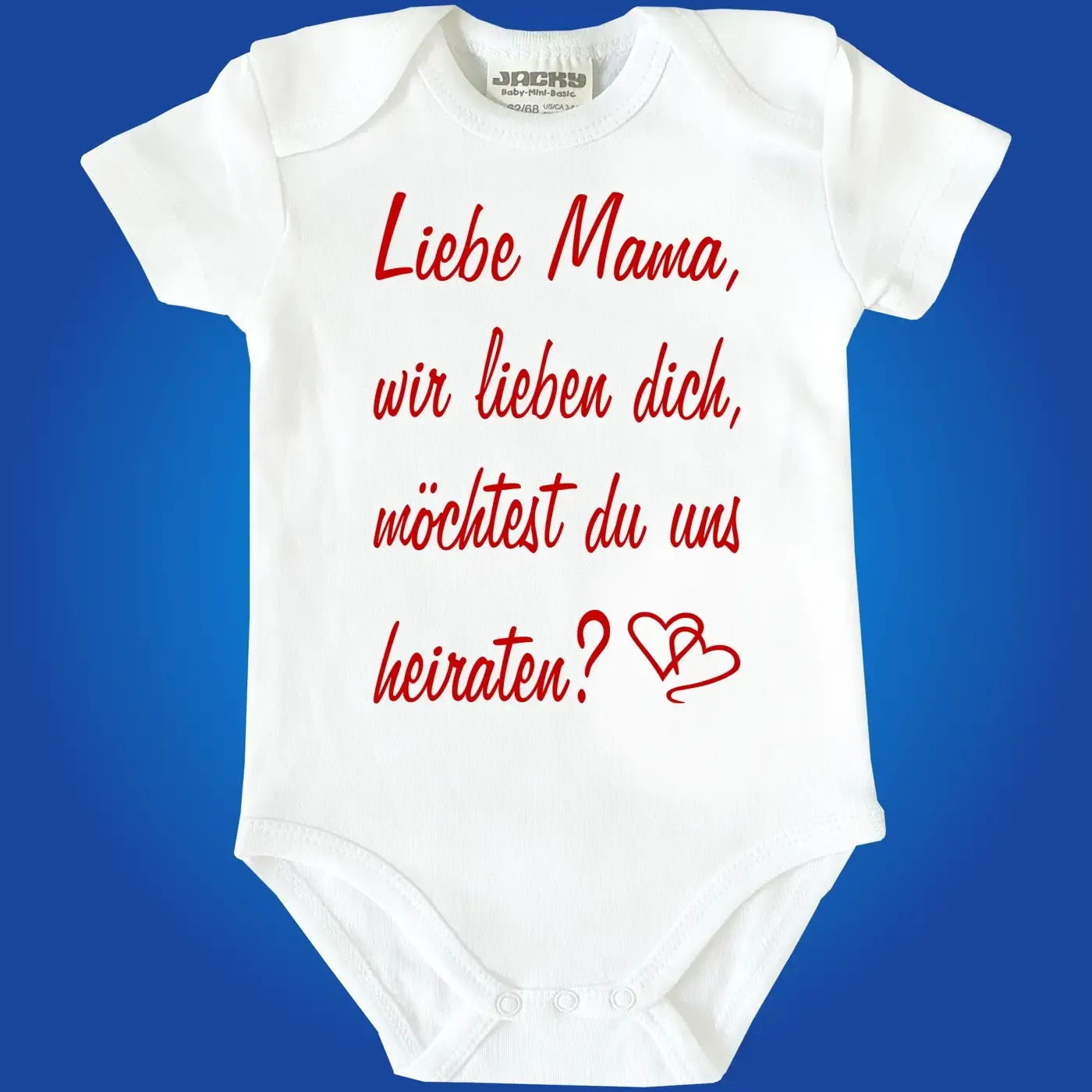 Baby‑Body mit liebevollem Text für Mama oder Papa
