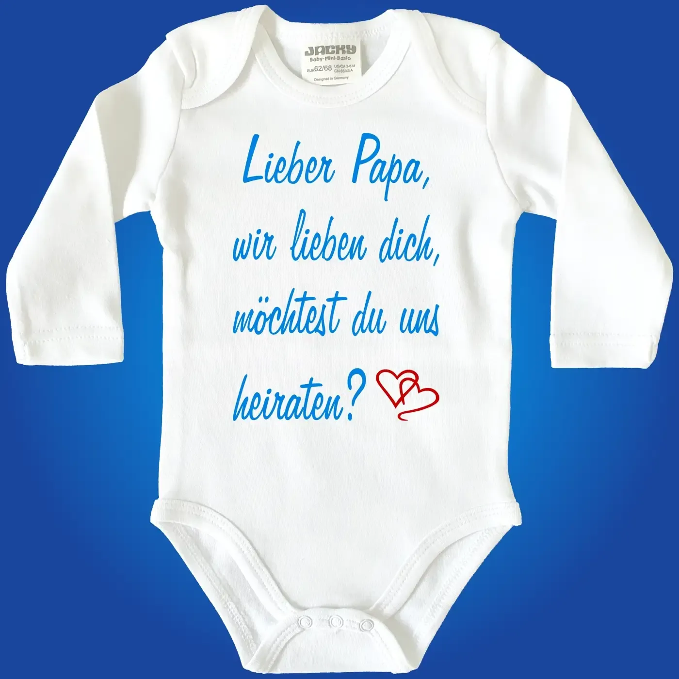 Babybody als Geschenk für Heiratsantrag