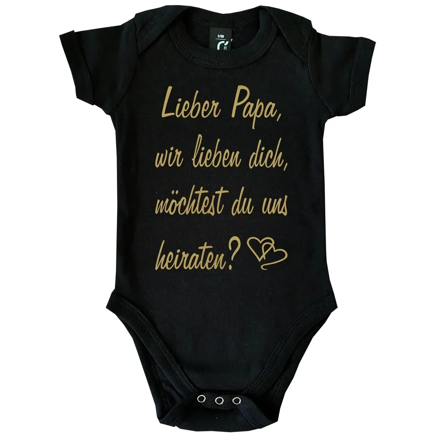 Baby-Body mit Druck Hochzeit