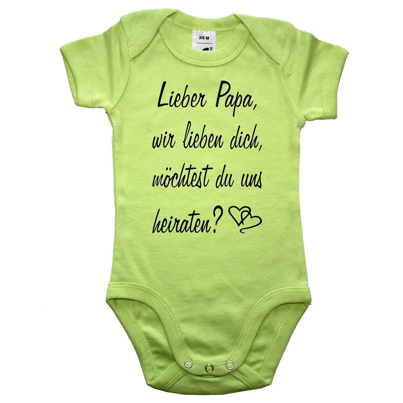 Baby-Body Heiratsfrage Mama oder Papa