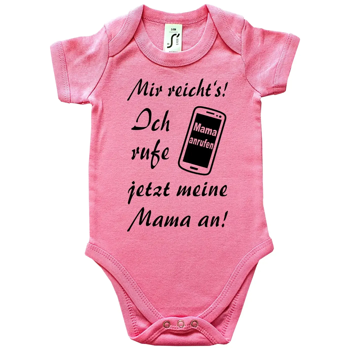 Baby‑Body mit lustigem Spruch und personalisierter Person