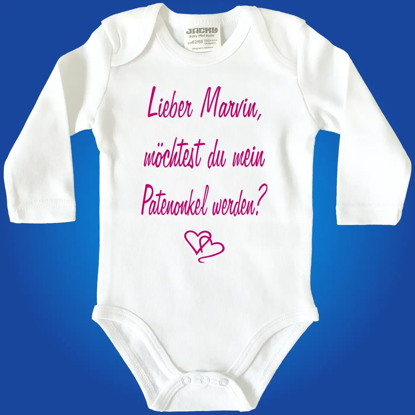 Baby‑Body für Taufe mit personalisiertem Text
