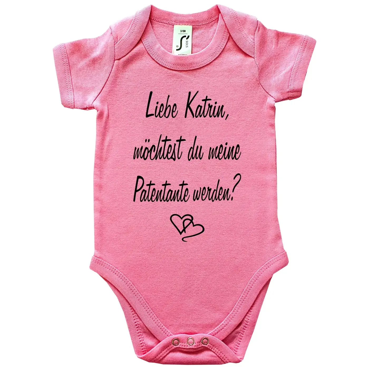 Babybody mit liebevollem Tauf‑Spruch