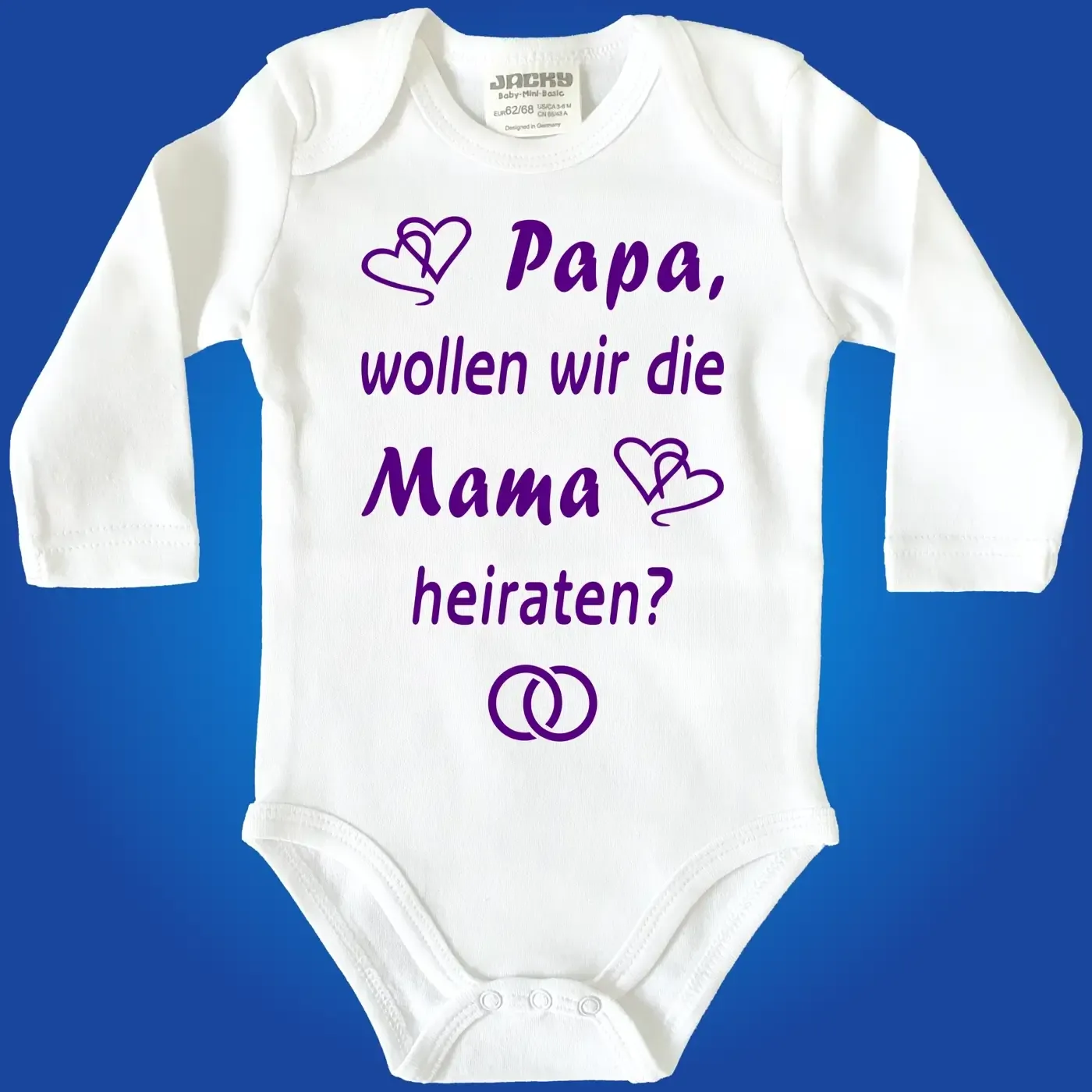 Baby-Body mit Aufdruck Hochzeitsantrag