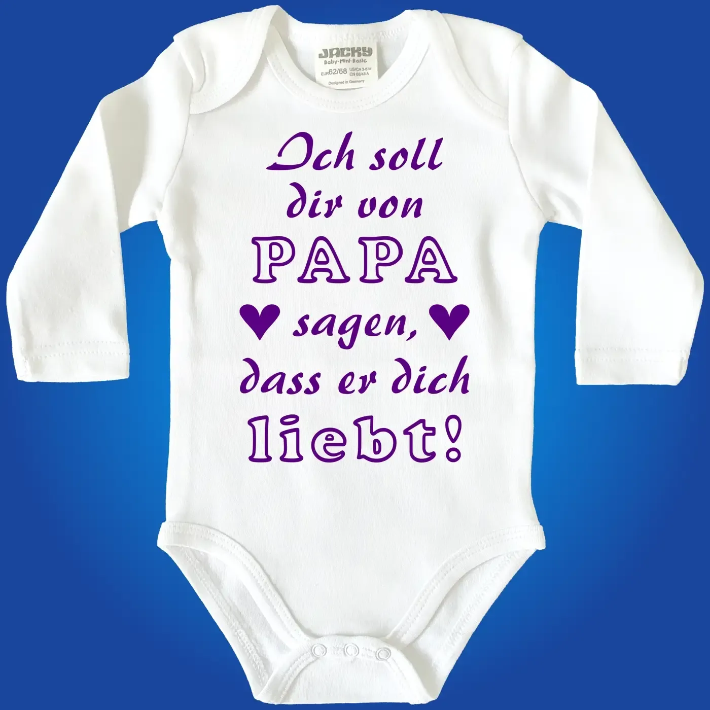Baby‑Body mit emotionalem Liebes‑Spruch für Eltern