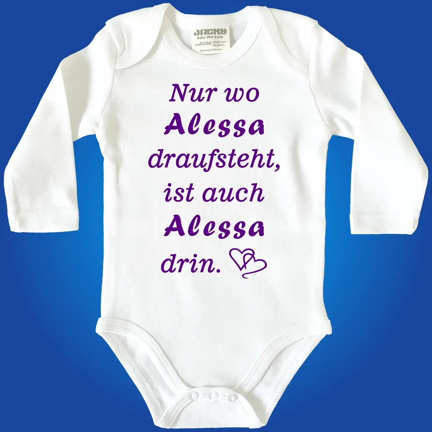 Baby‑Body mit individuellem Namen und Humor