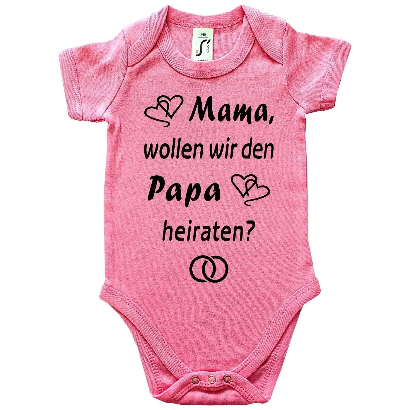Baby-Body mit Aufdruck Hochzeitsantrag