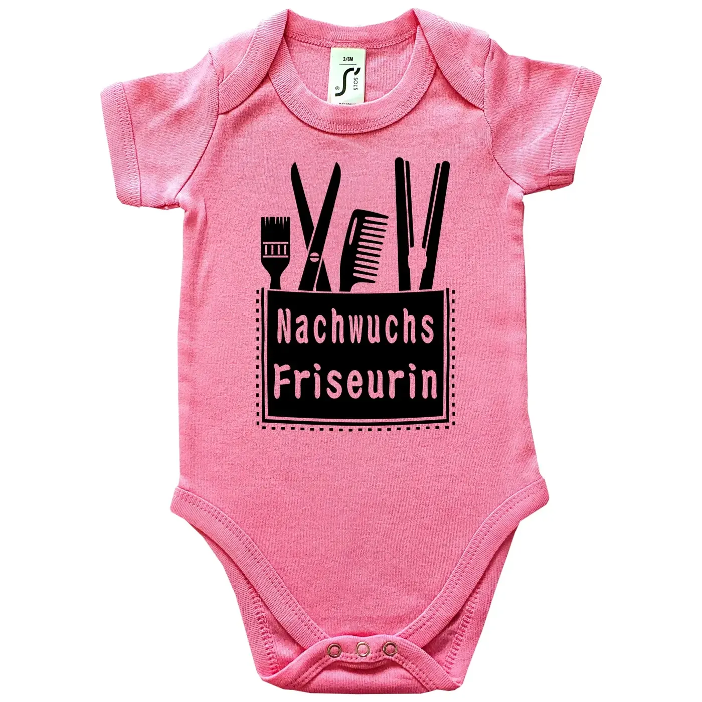 Baby-Body mit Aufdruck Friseurin