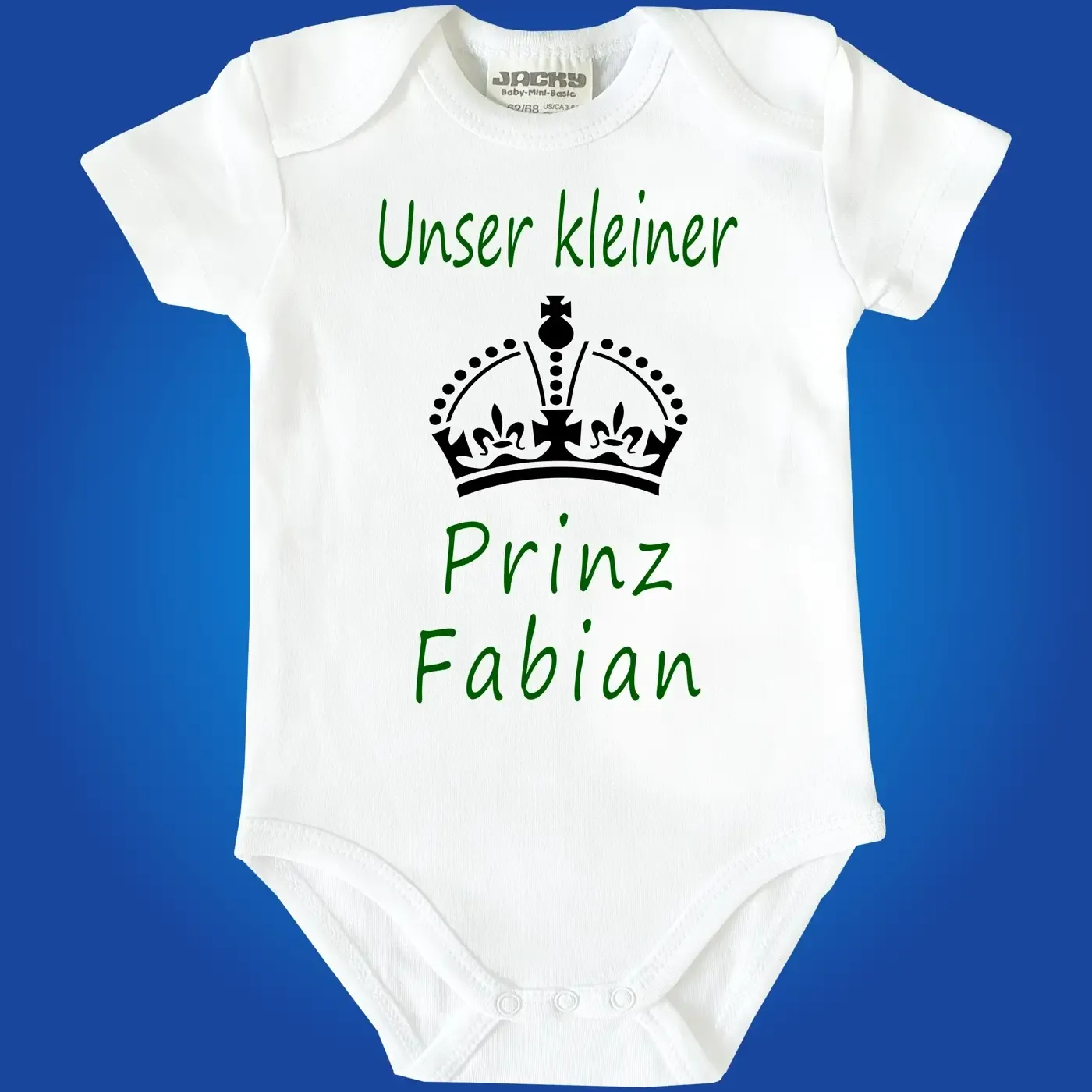 Babybody „Prinz“ mit goldener Krone