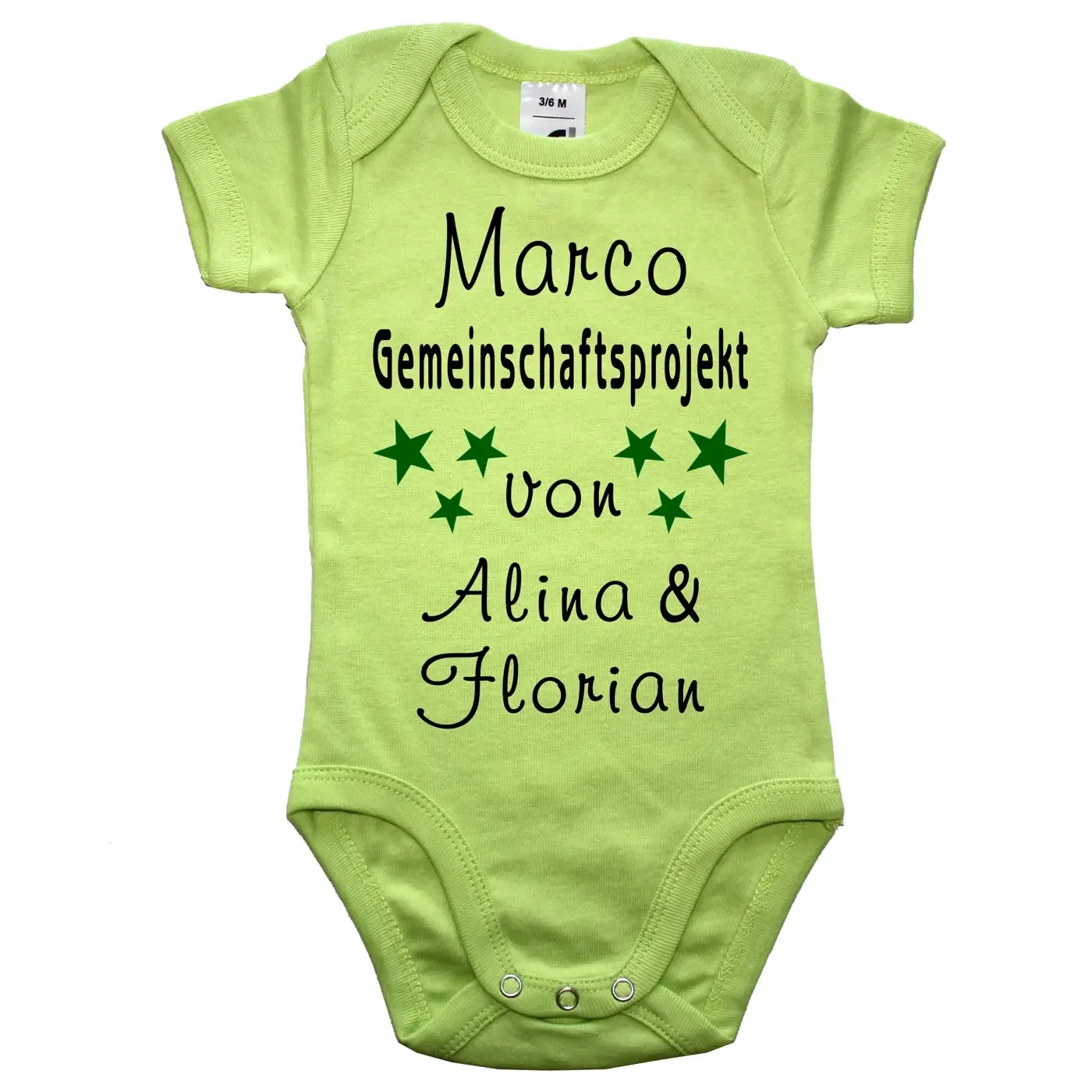 Baby-Body mit Aufdruck Gemeinschaftsprojekt