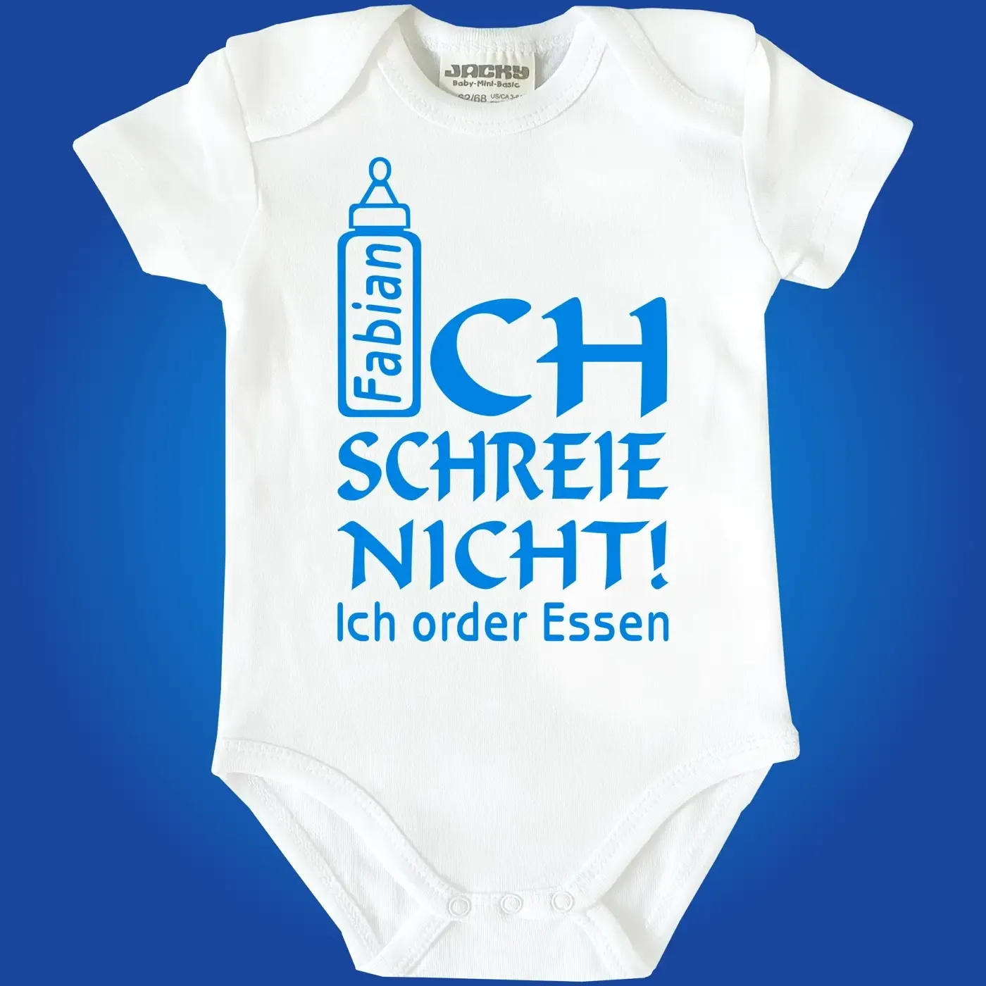 Babybody mit humorvollem Spruch für Babys