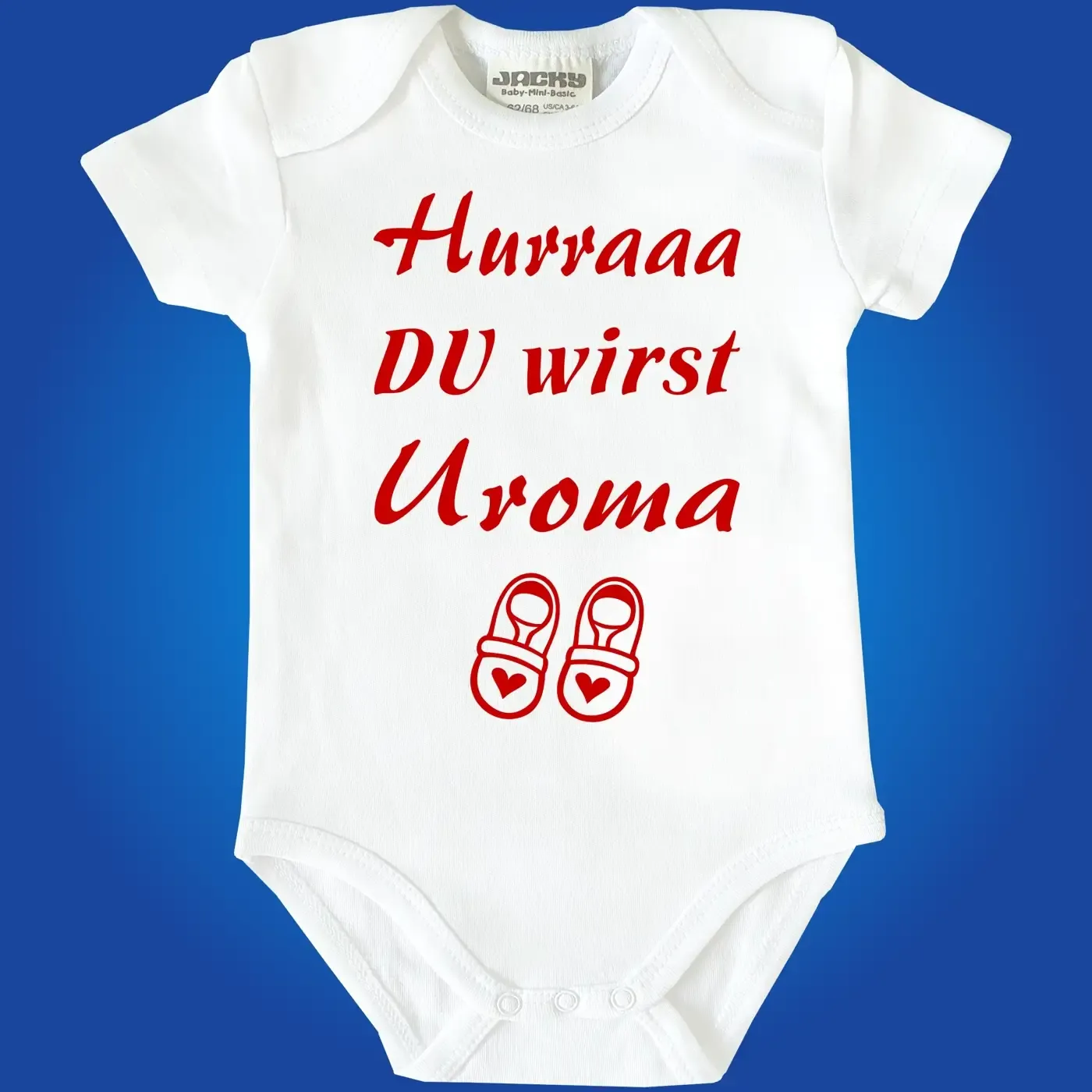 Baby‑Body „Hurraaa, ihr werdet Oma & Opa“ mit Schühchen