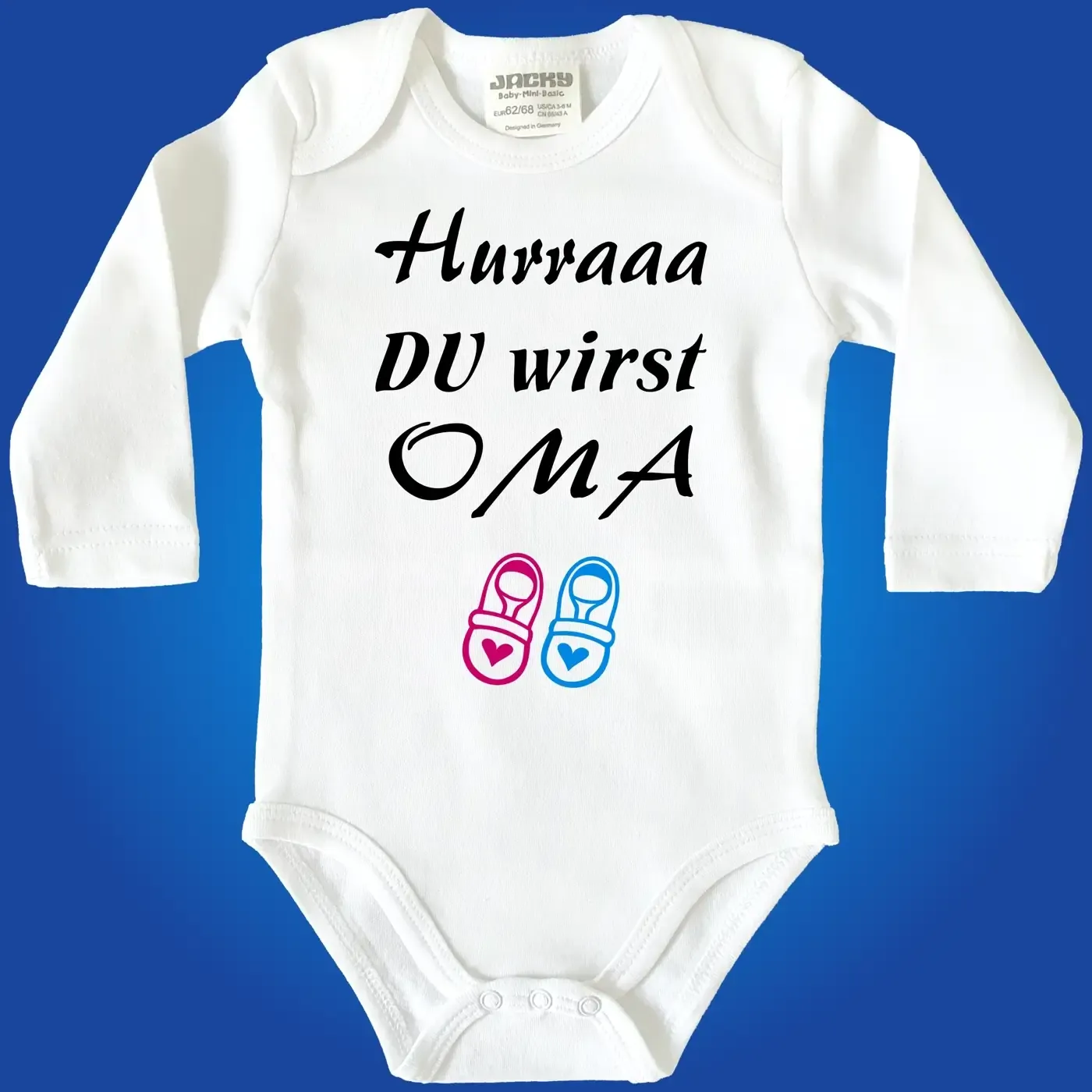 Baby‑Body „Hurraaa, du wirst Tante“ mit Schuh‑Motiv