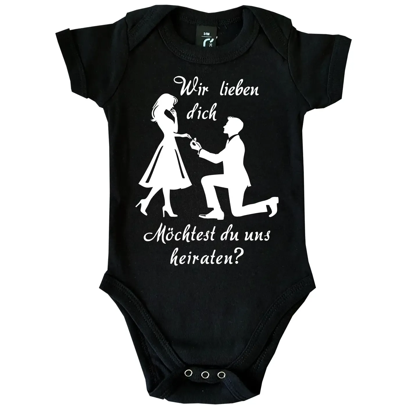 Baby-Body mit Druck Heiratsantrag
