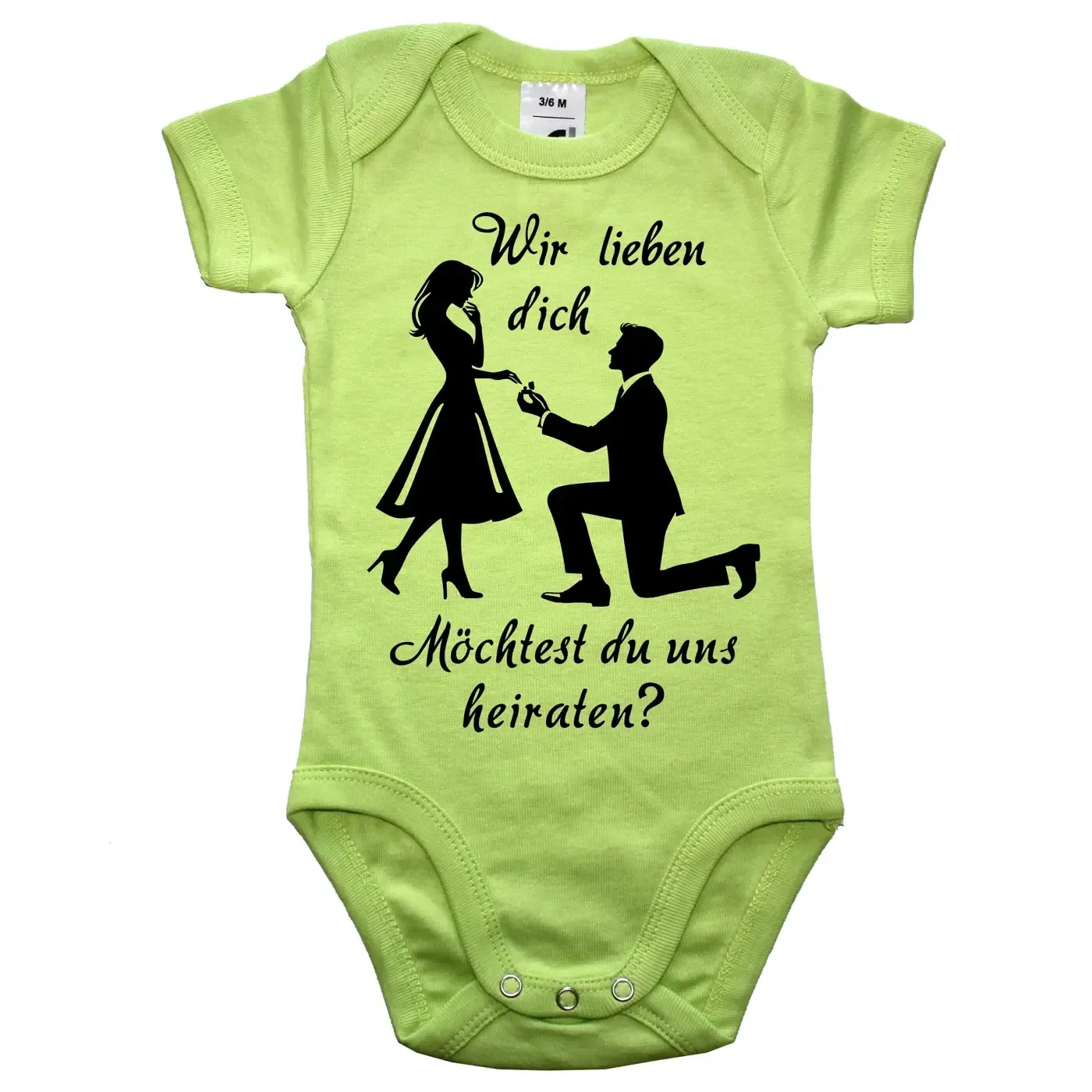 Baby-Body mit Druck Hochzeit Antrag