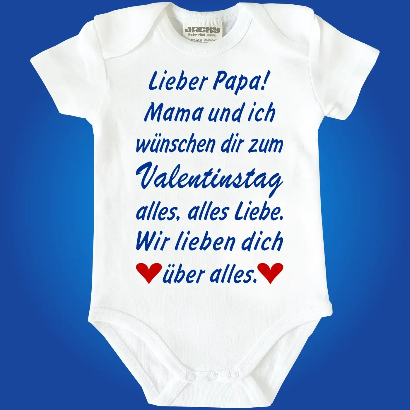 Baby-Body mit Aufdruck Valentinstag