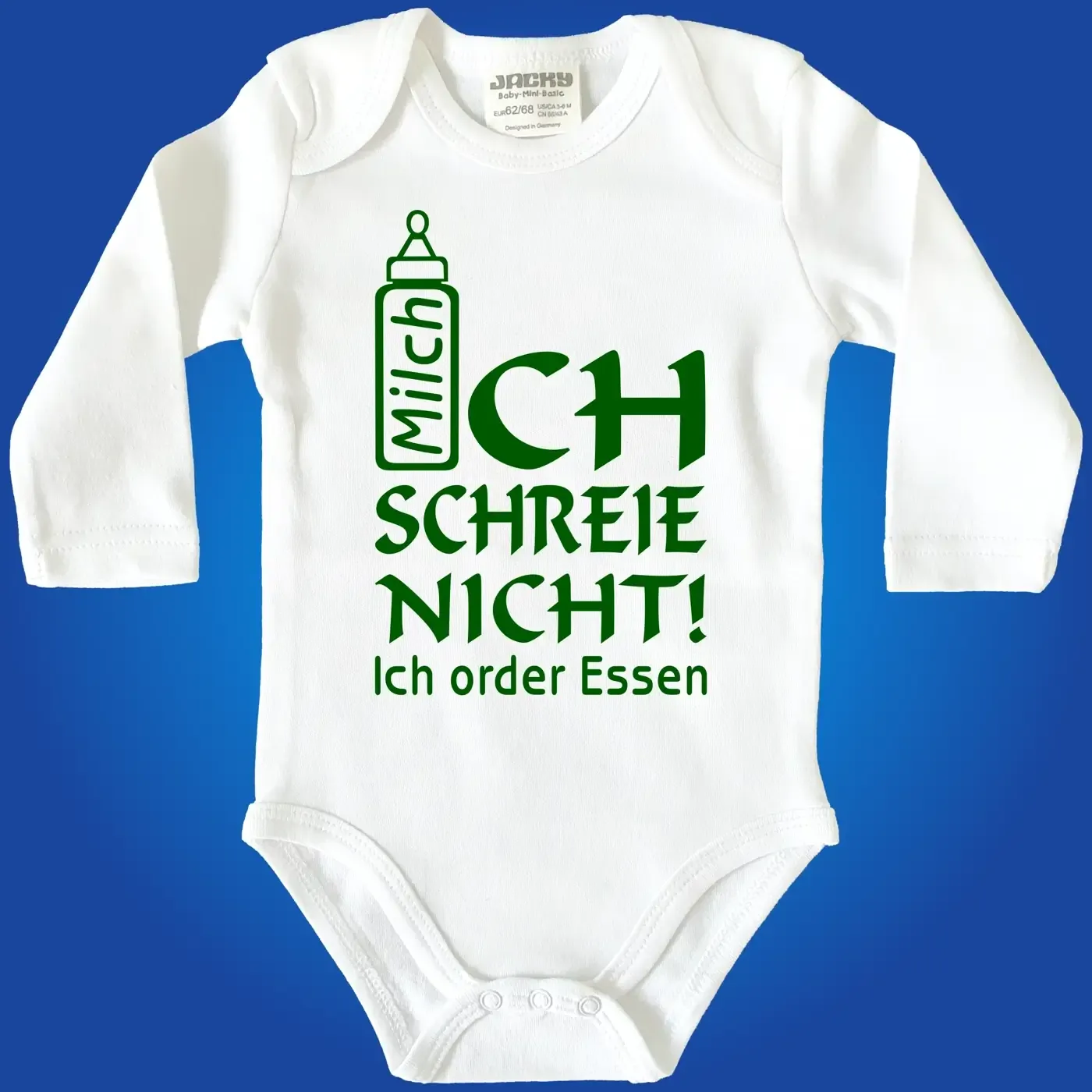 Babybody mit humorvollem Spruch für Babys