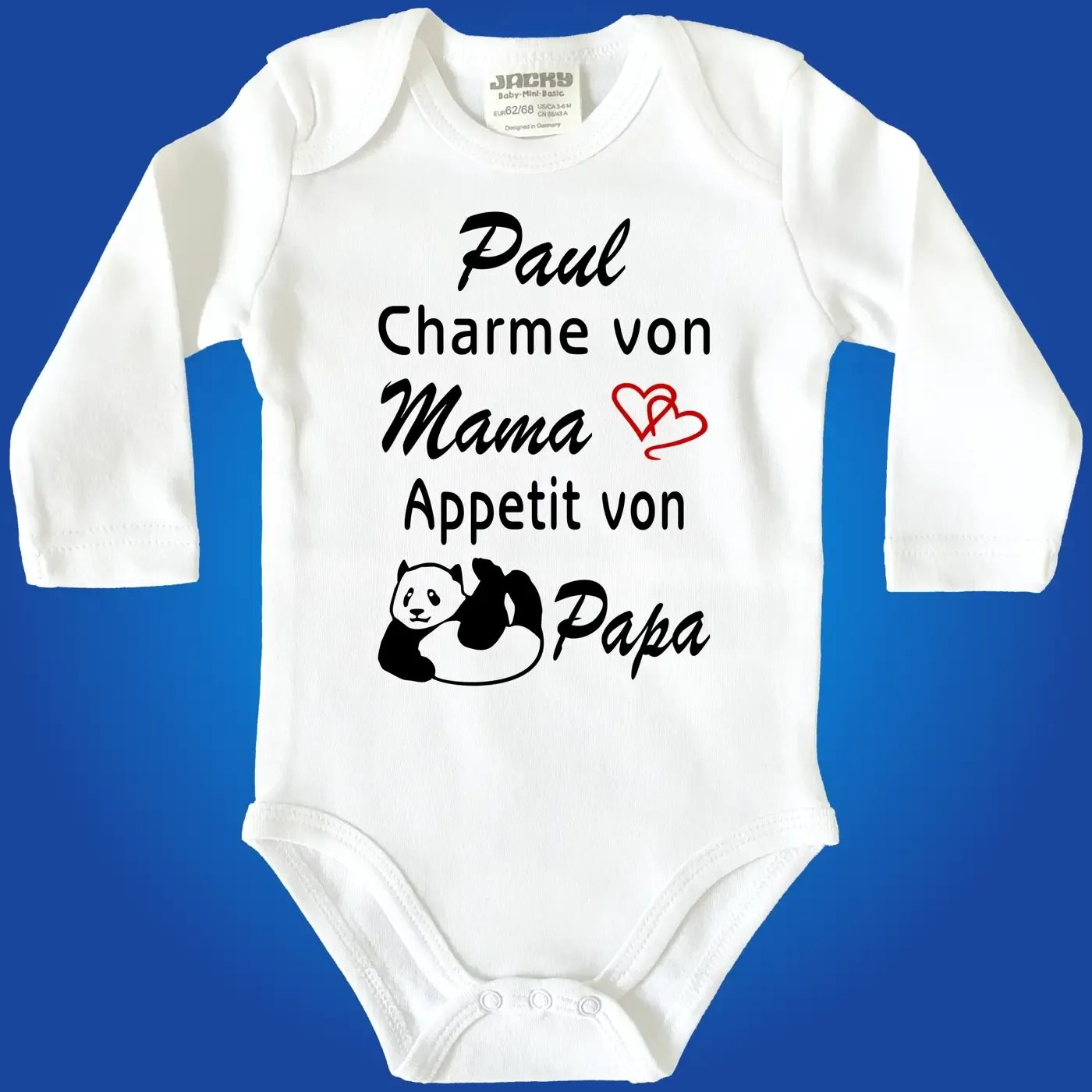 Lustiger Babybody mit Wunschname