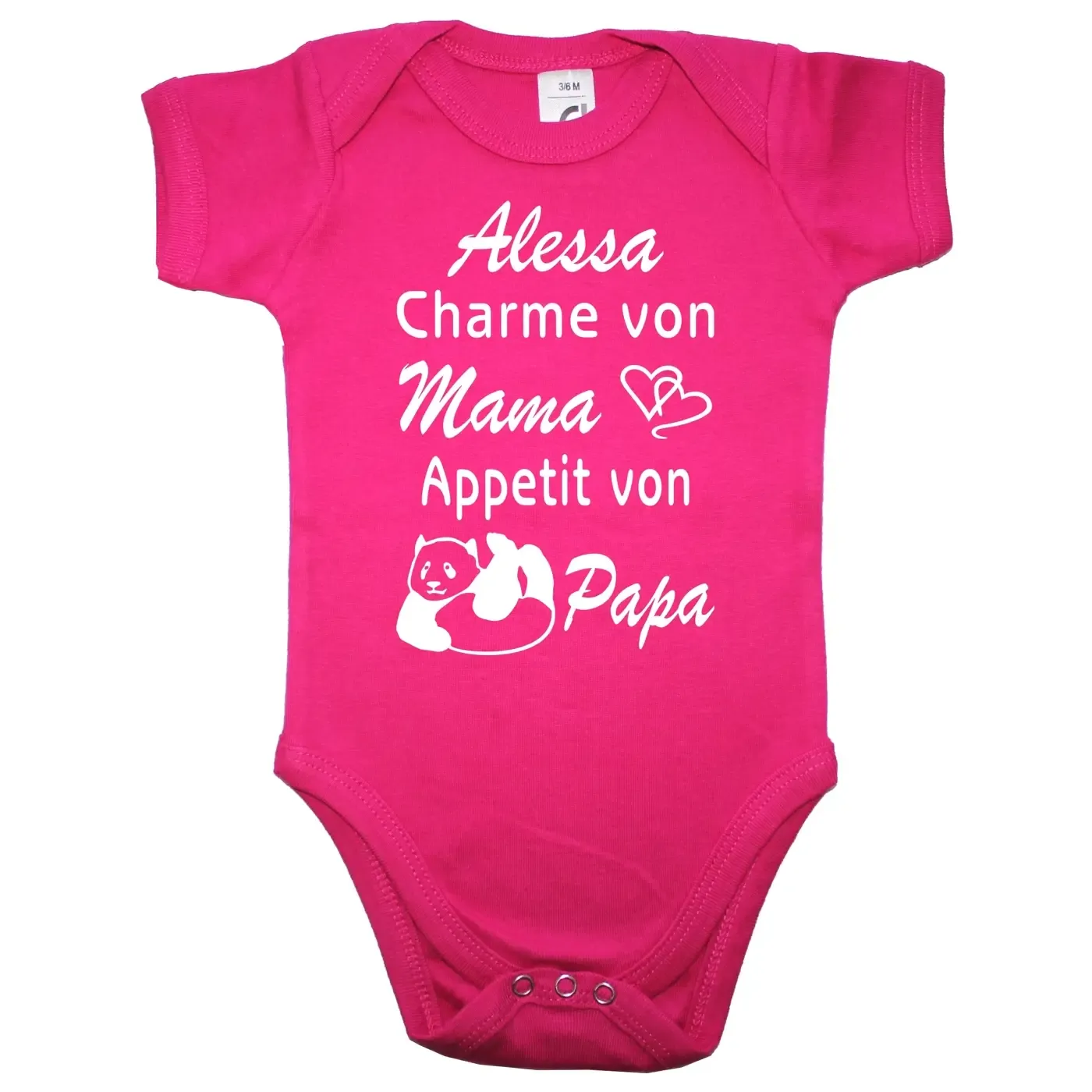 Babybody mit Mama Papa Spruch