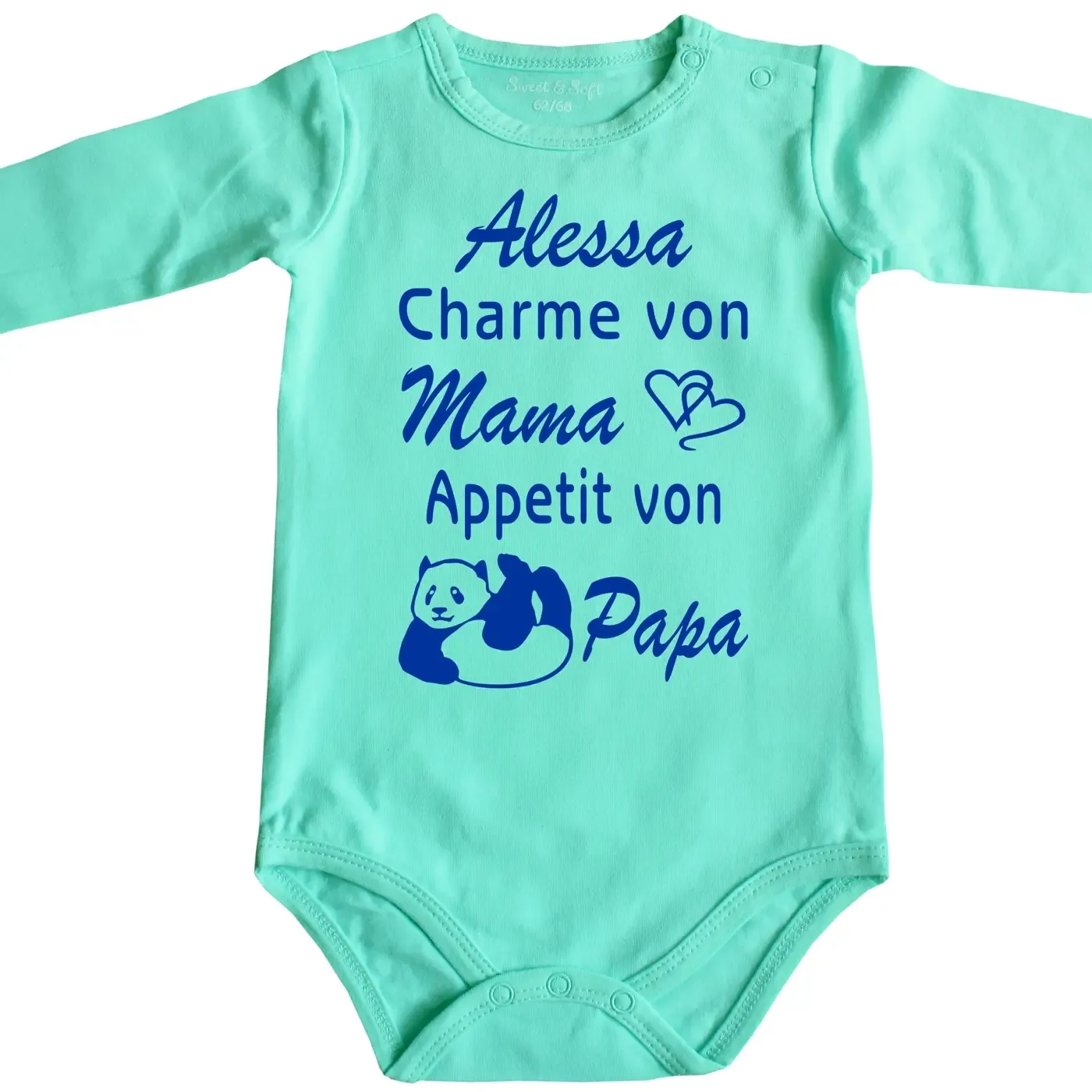 Lustiger Babybody mit Spruch Mama & Papa