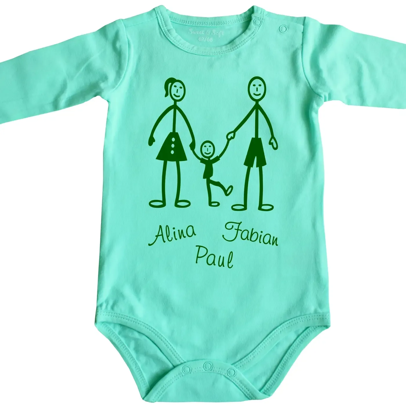 Babybody Familie mit Wunschnamen