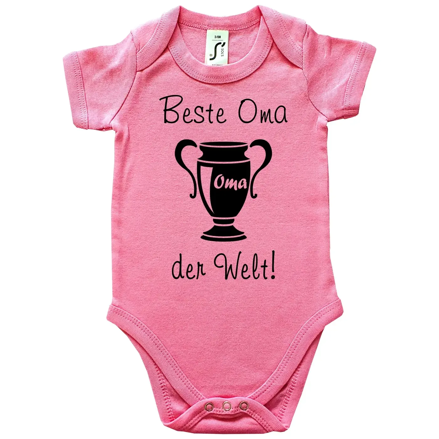 Babybody mit Pokal für Papa, Mama oder Großeltern