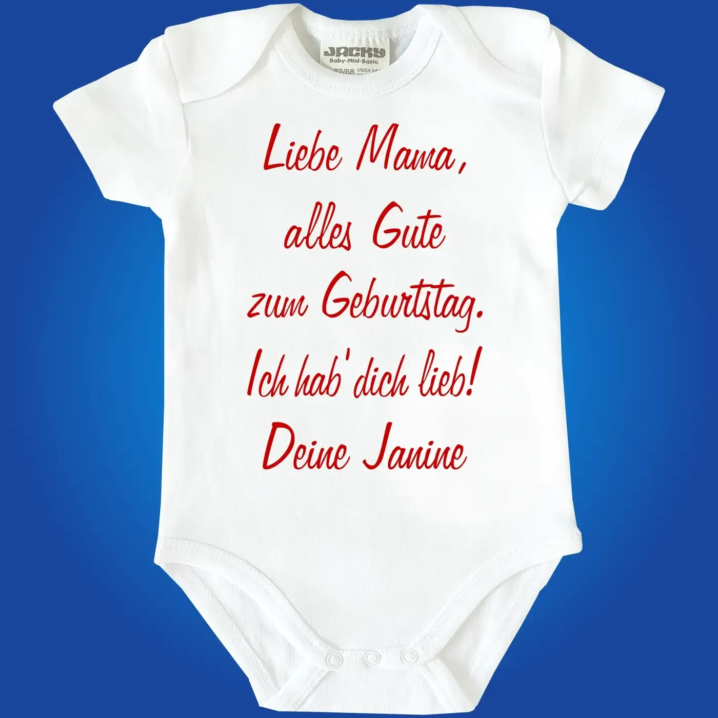 Babybody mit Geburtstagsgruß für Onkel