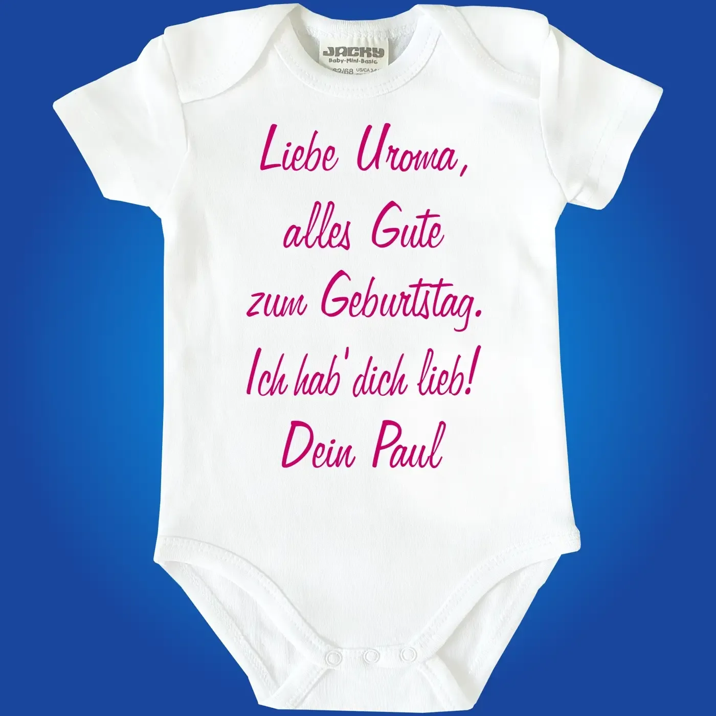 Babybody mit Geburtstagsgruß für Opa