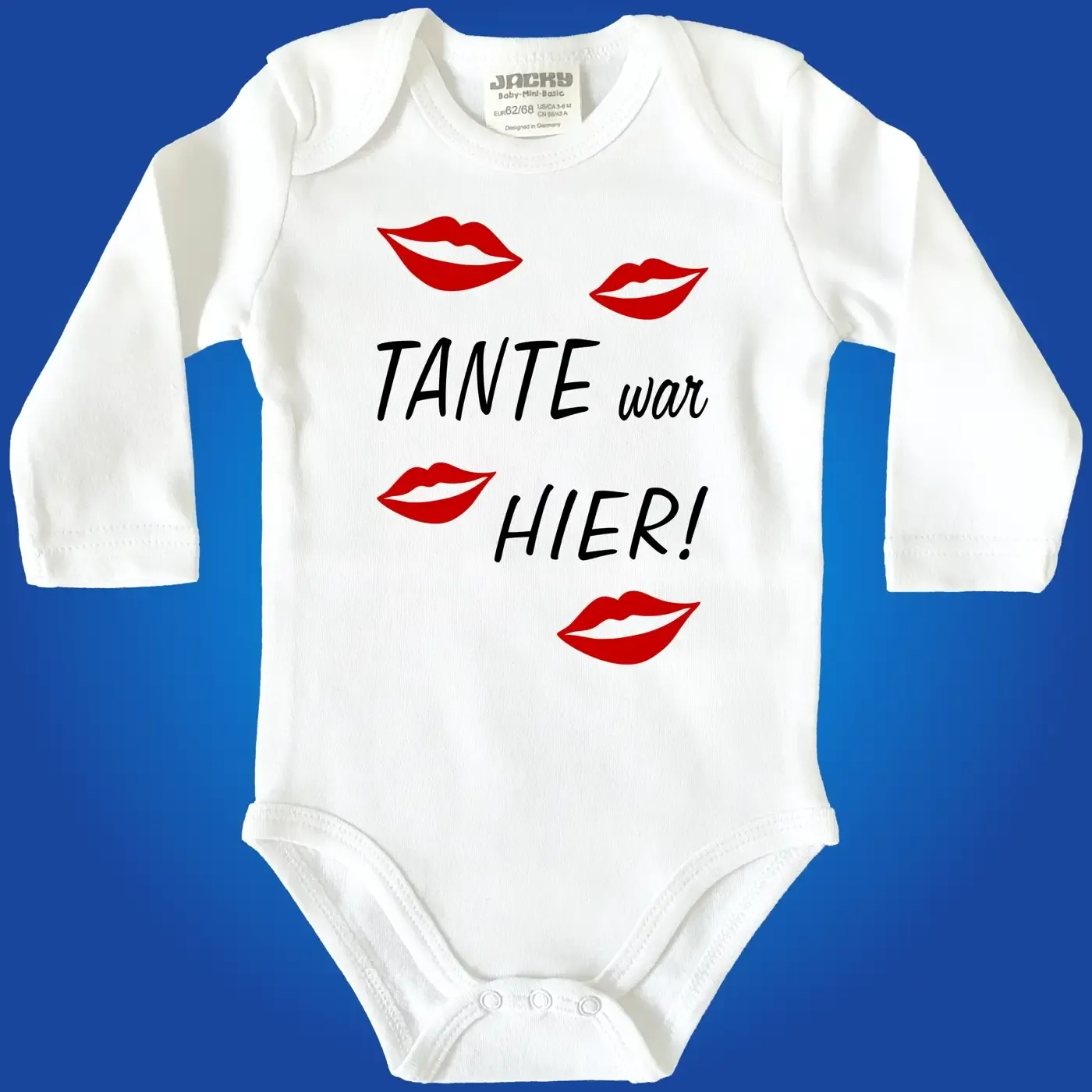 Babybody mit Aufdruck „Tante war hier“