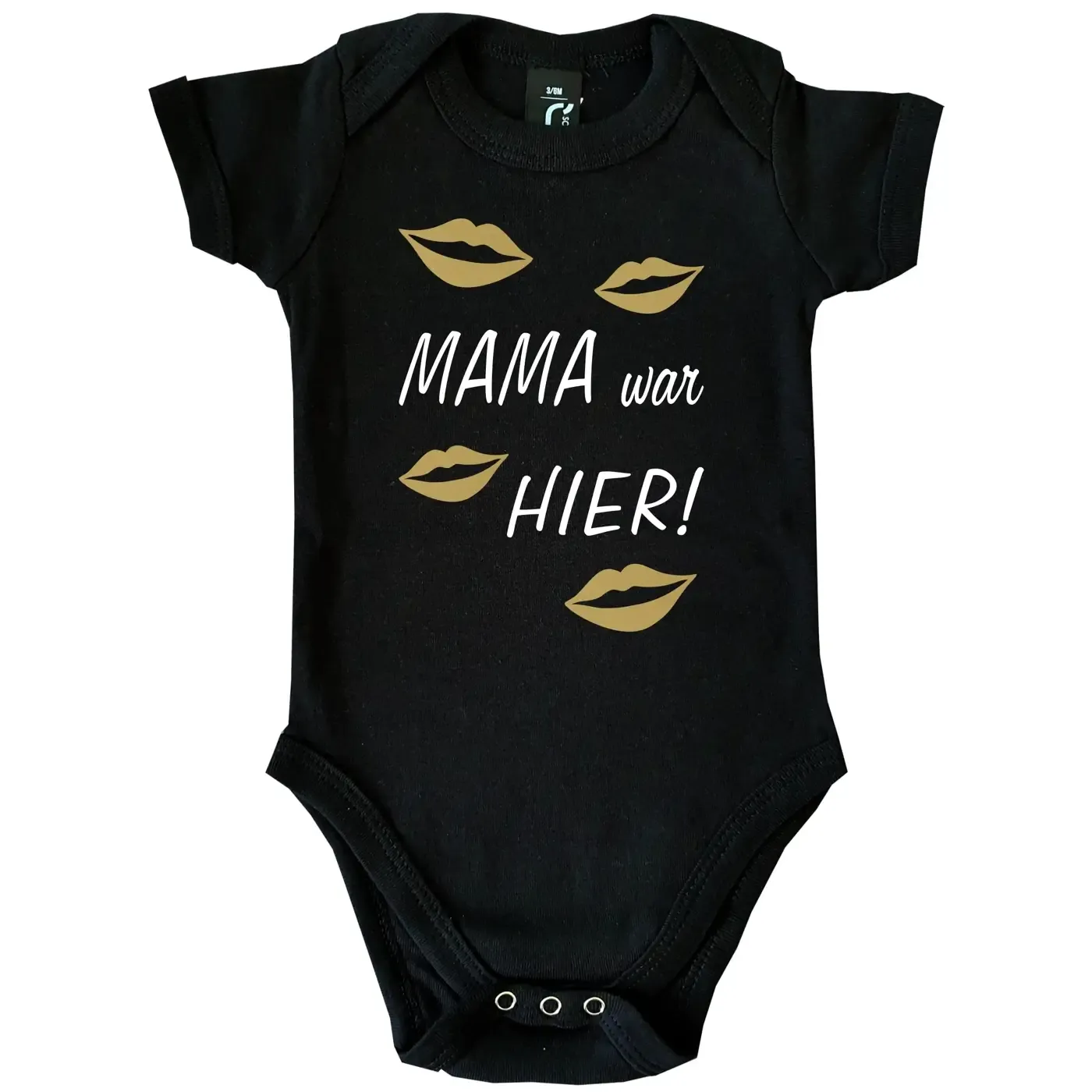 Baby-Body mit Aufdruck „Mama war hier“