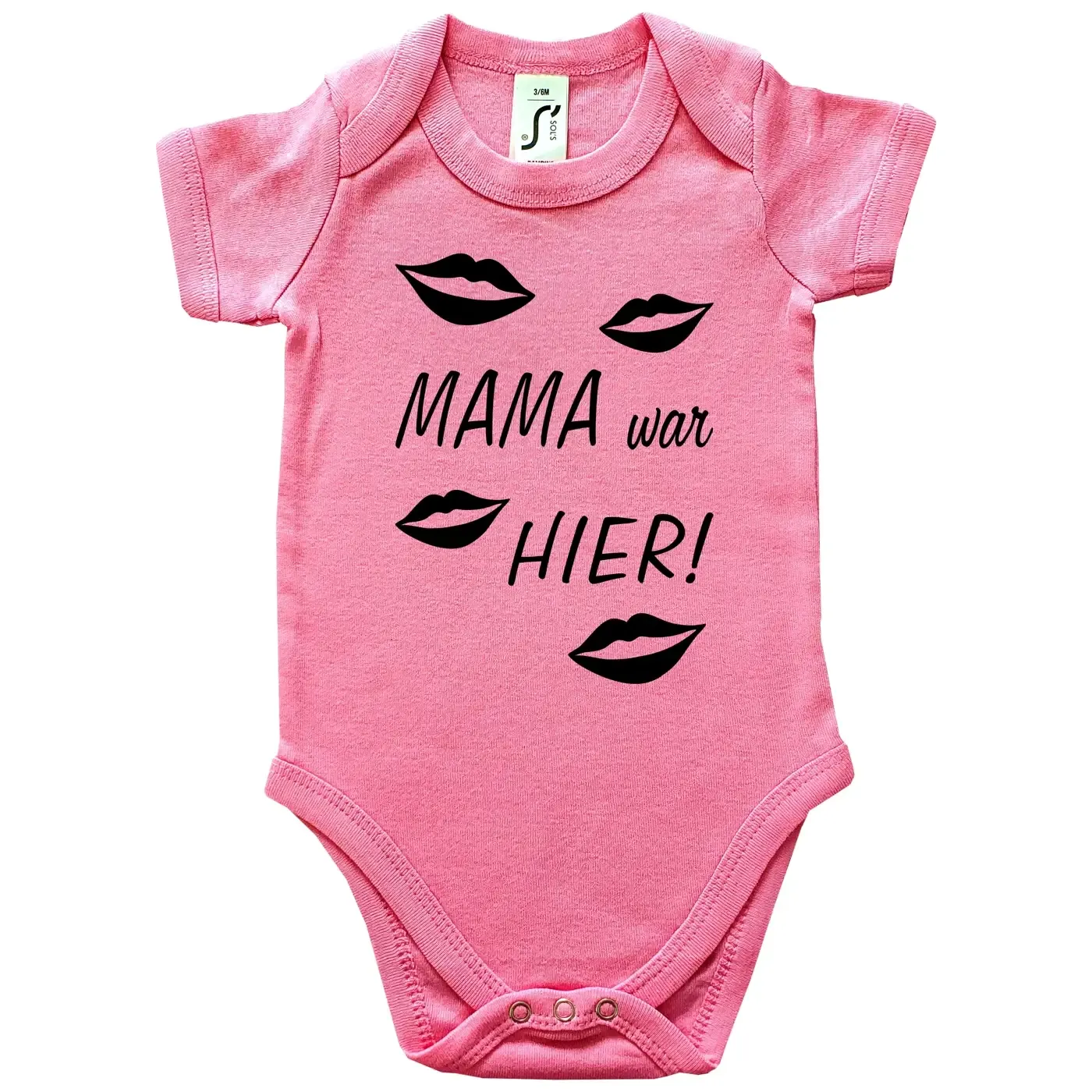 Babybody „Tante war hier“ witziges Kussmund Design