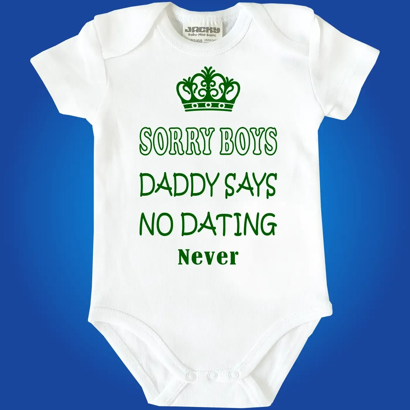 Baby‑Body mit witzigem Papa‑Schutz Spruch