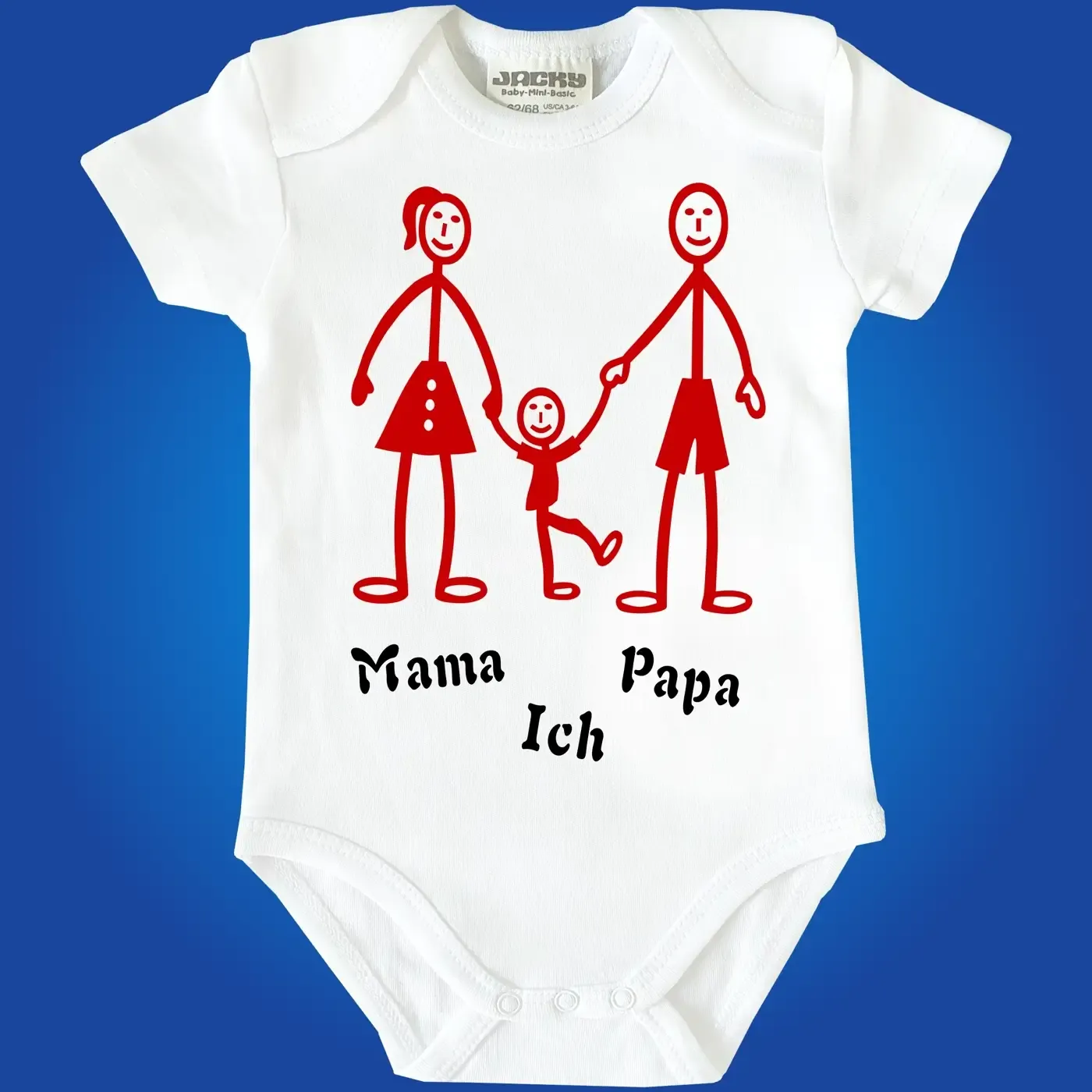 Baby-Body mit Strichmaennchen
