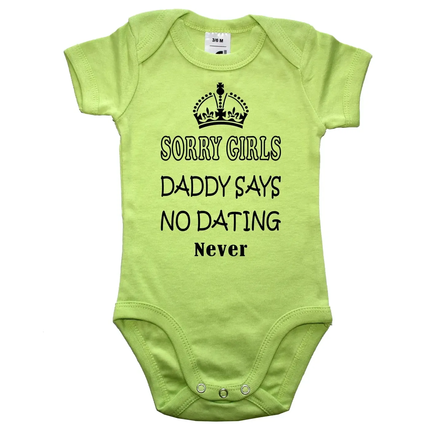 Babybody mit lustigem Schutz‑Papa Spruch