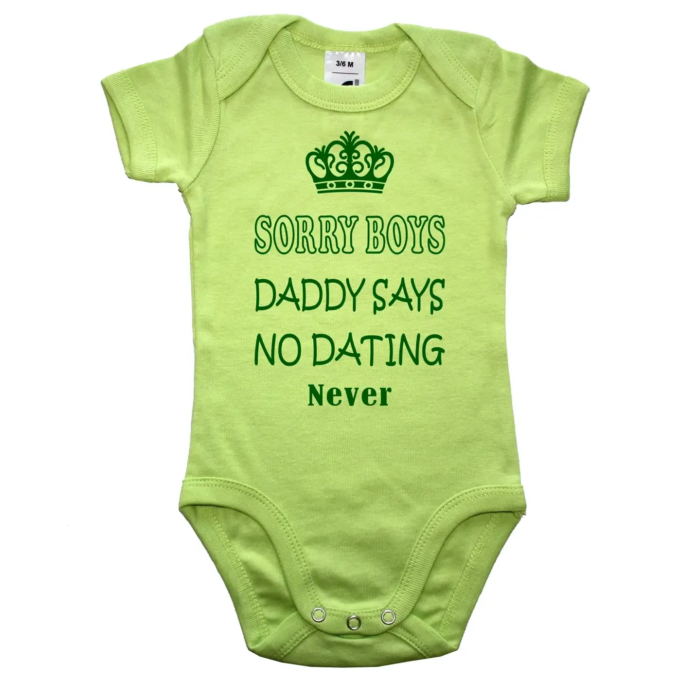 Baby‑Body mit witzigem Papa‑Schutz Spruch