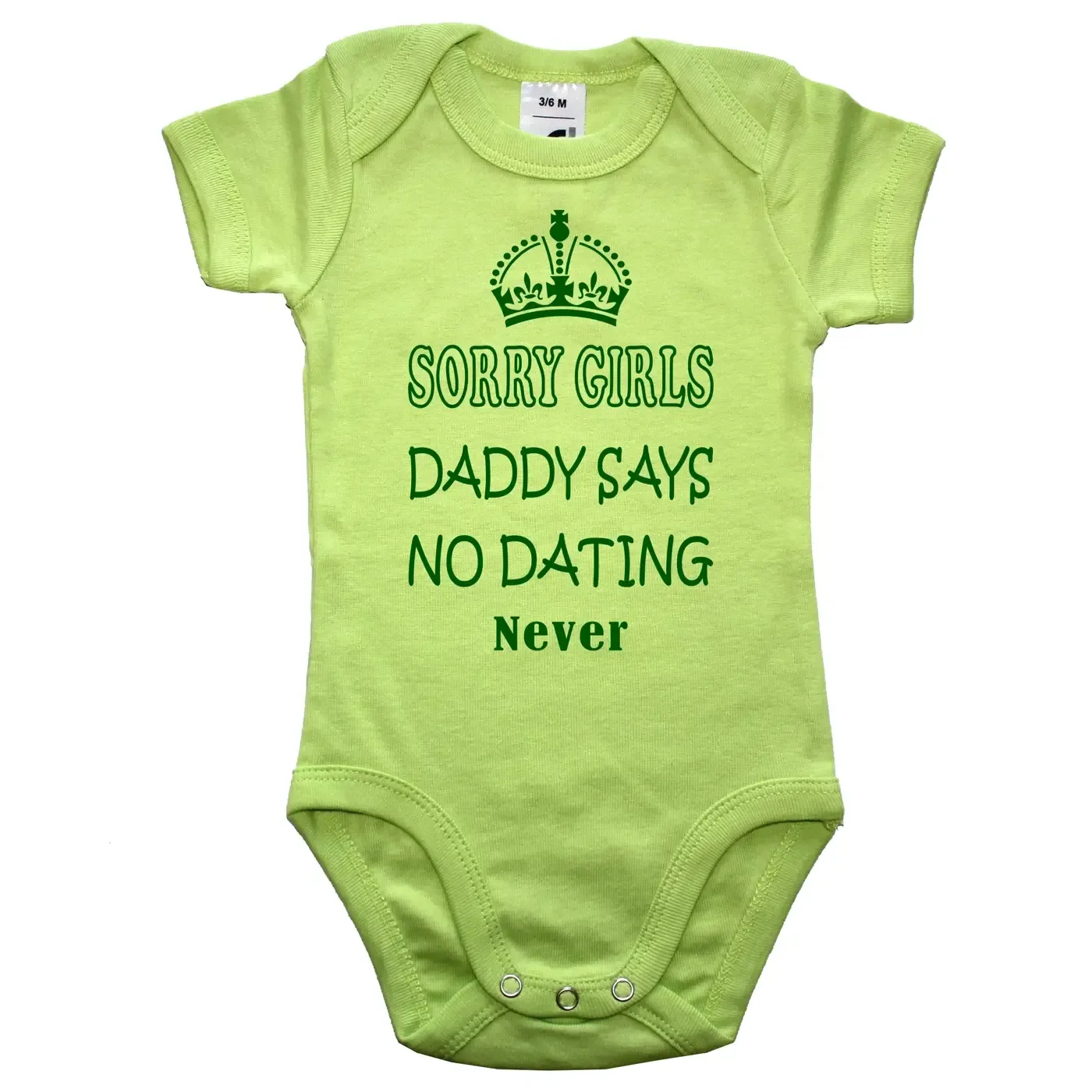 Babybody „No Dating Never“ für Jungen und Mädchen