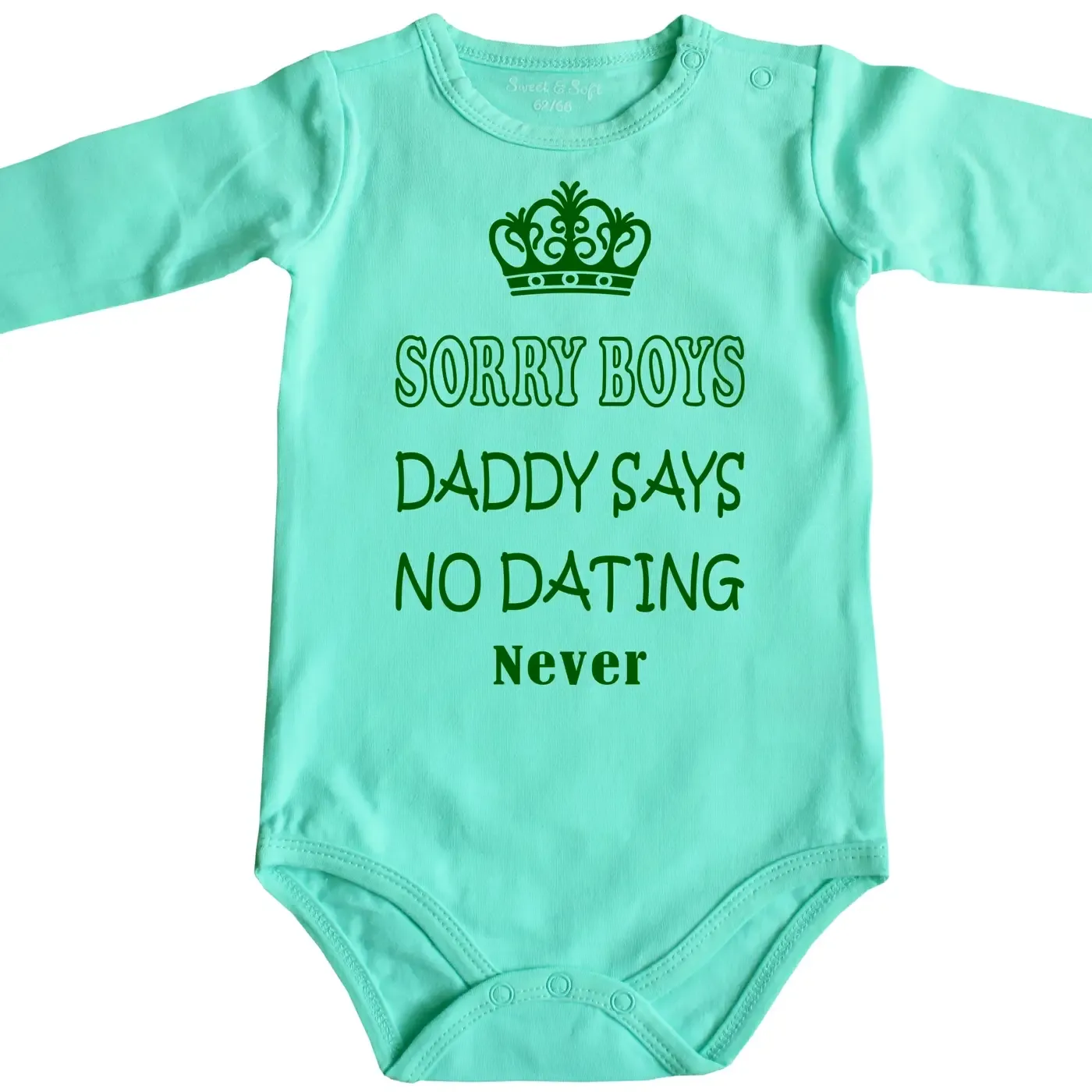 Baby‑Body mit Krone und lustigem Papa Spruch