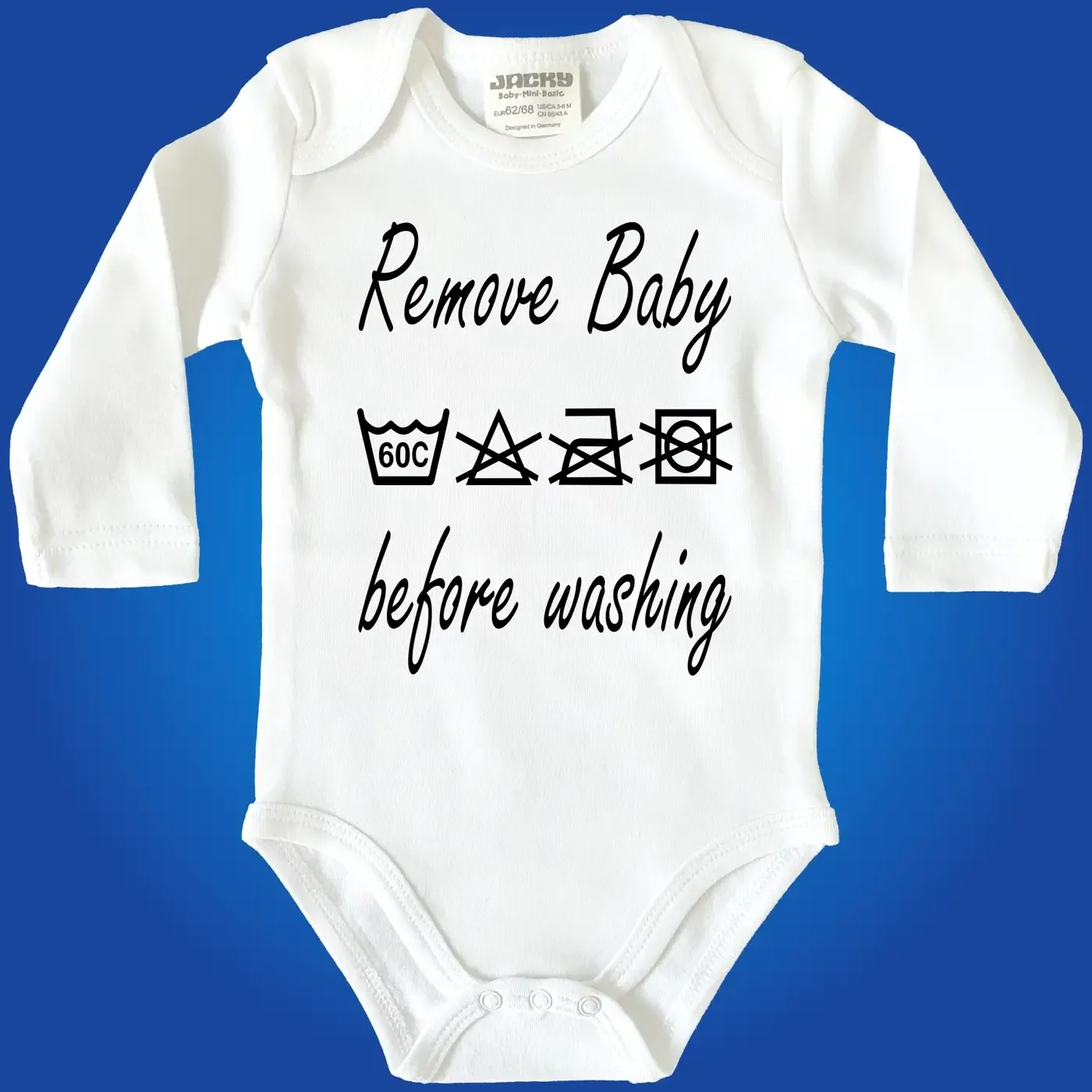Strampler Remove Baby before washing