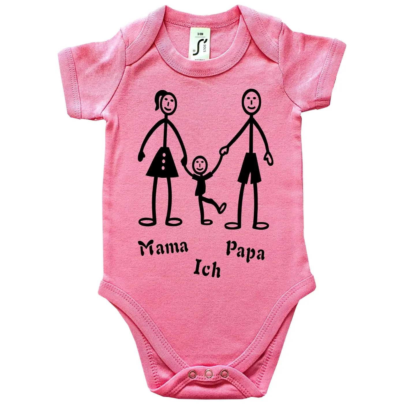 Baby-Body mit Druck Familie