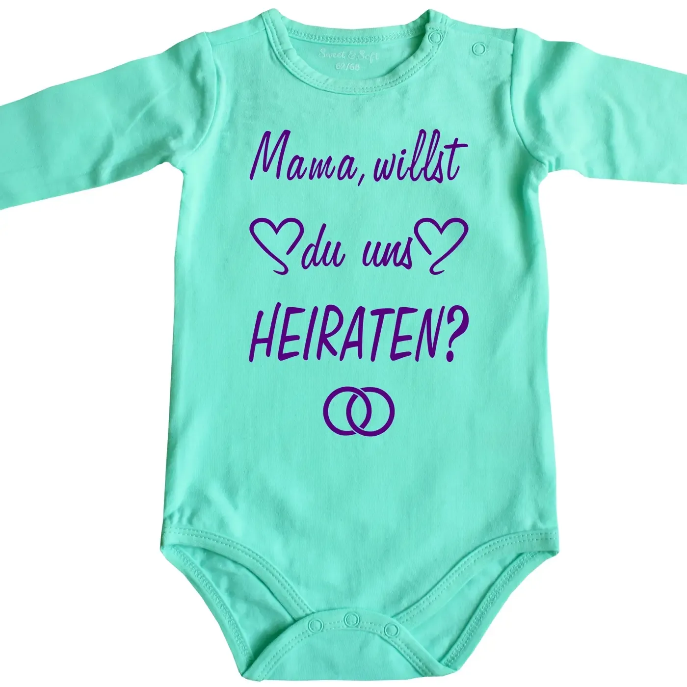 Babybody mit romantischer Grafik und Heiratsantrag vom Kind