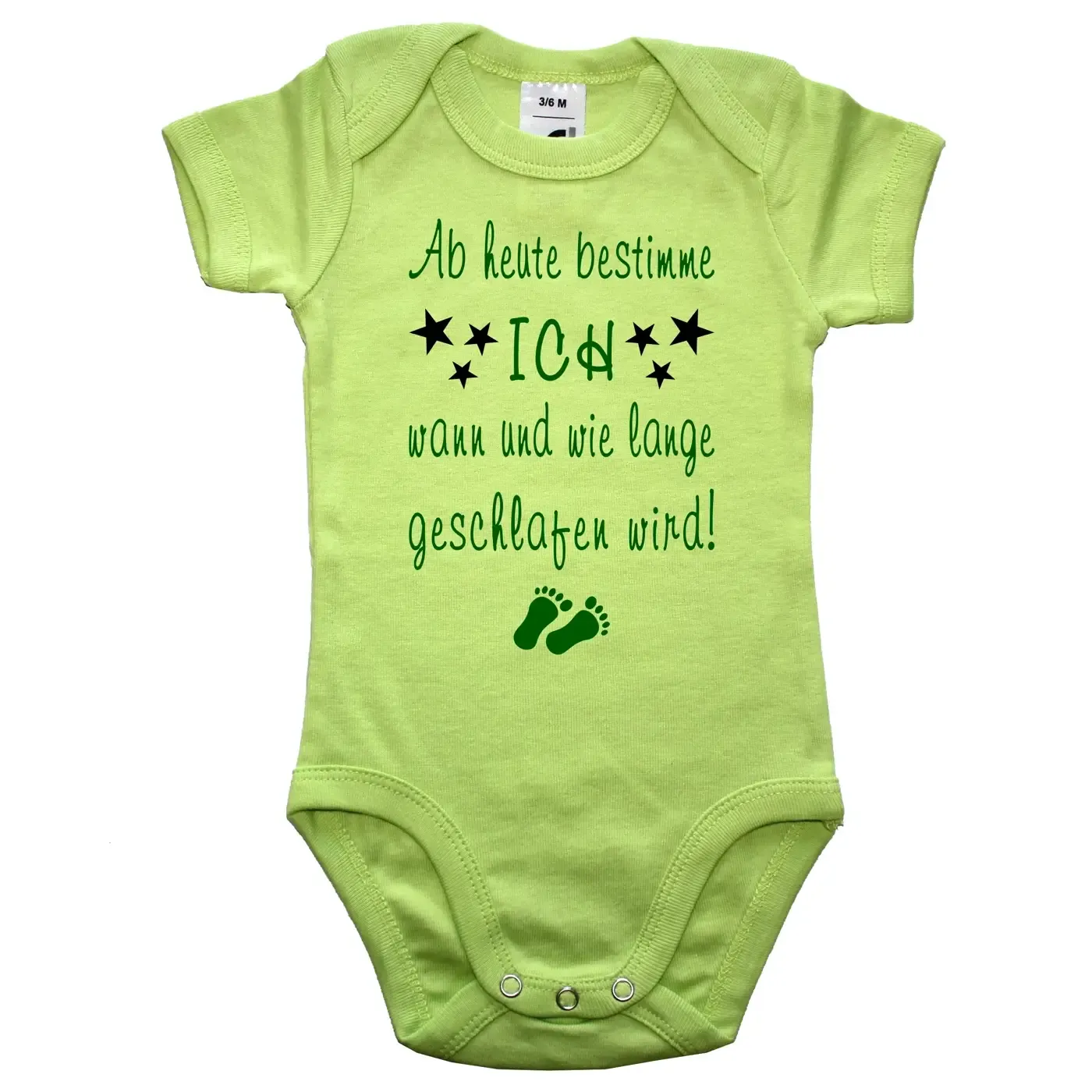 Babybody mit humorvollem Spruch für frischgebackene Eltern