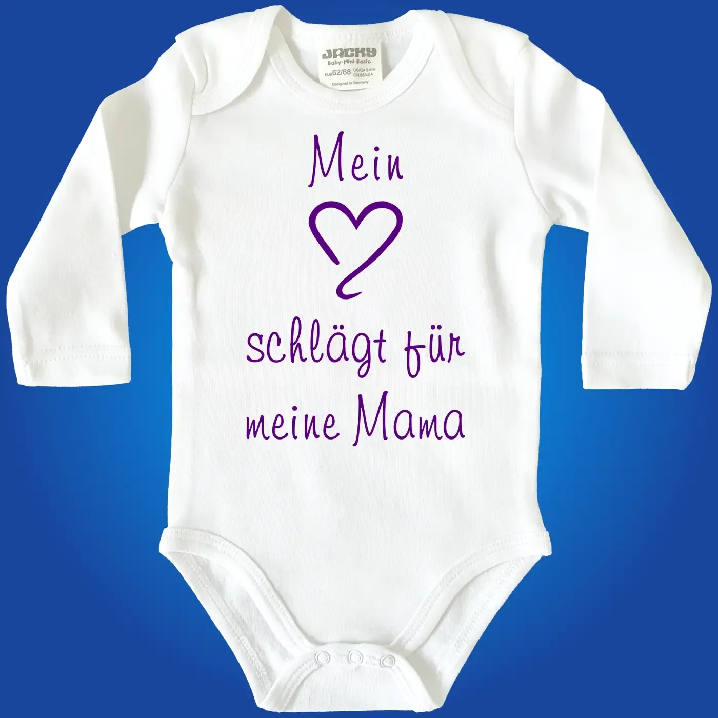 Babybody „Mein Herz schlägt für dich“ personalisierbar