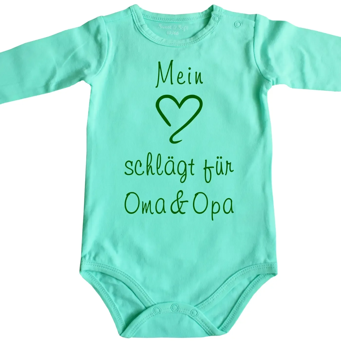 Baby‑Body „Mein Herz schlägt für Opa“ mit rotem Herz