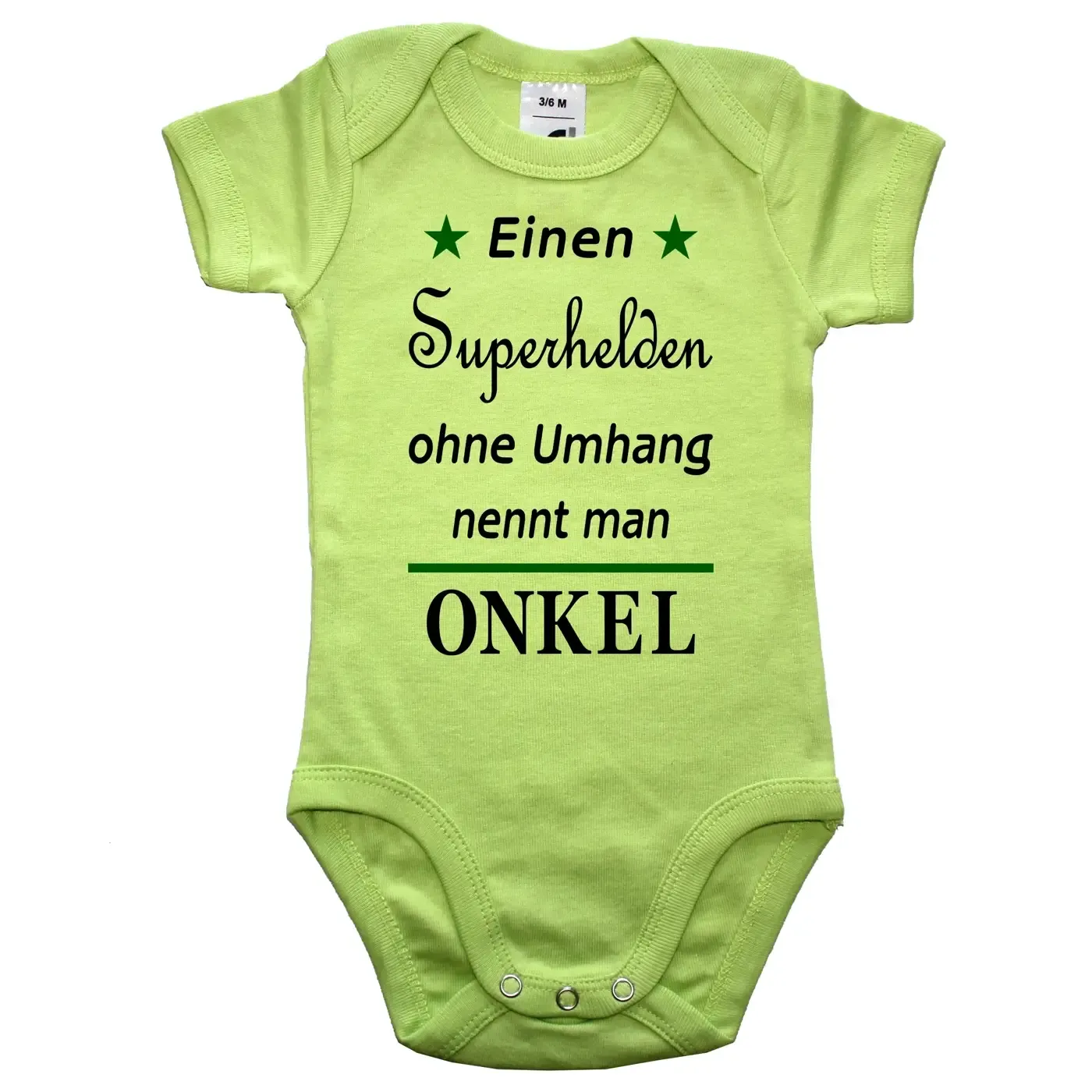 Baby‑Body „Ein Superheld ohne Umhang nennt man Onkel“