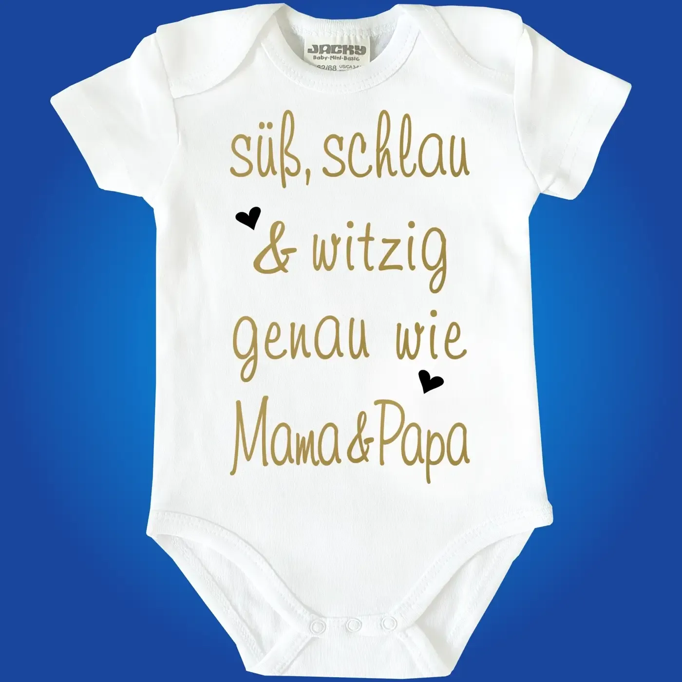 Baby-Body mit Mama und Papa
